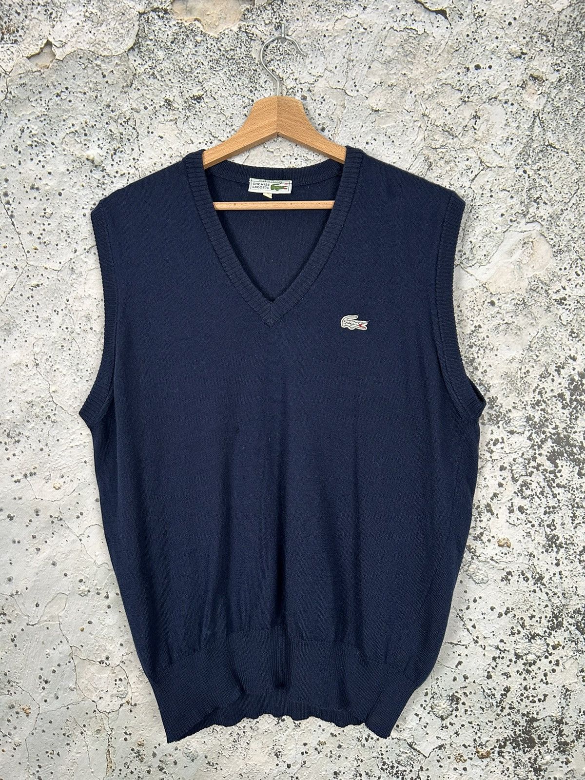 Lacoste Vintage Lacoste 90s Wool Vest Made in France Rare Size US M / EU 48-50 / 2 - 1 Thumbnail