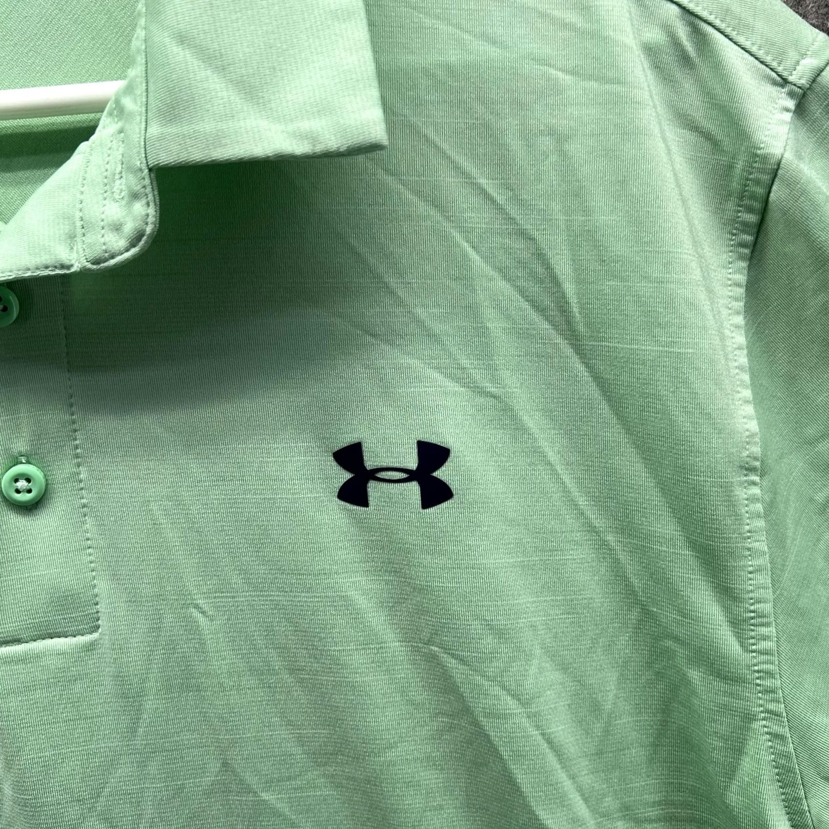 Under Armour Under Armour Polo Shirt Men L Mint Green HeatGear Casual Golf Polo Shirt Shirt Mens Green Short Sleeve Button Collar Size US L / EU 52-54 / 3 - 4 Thumbnail