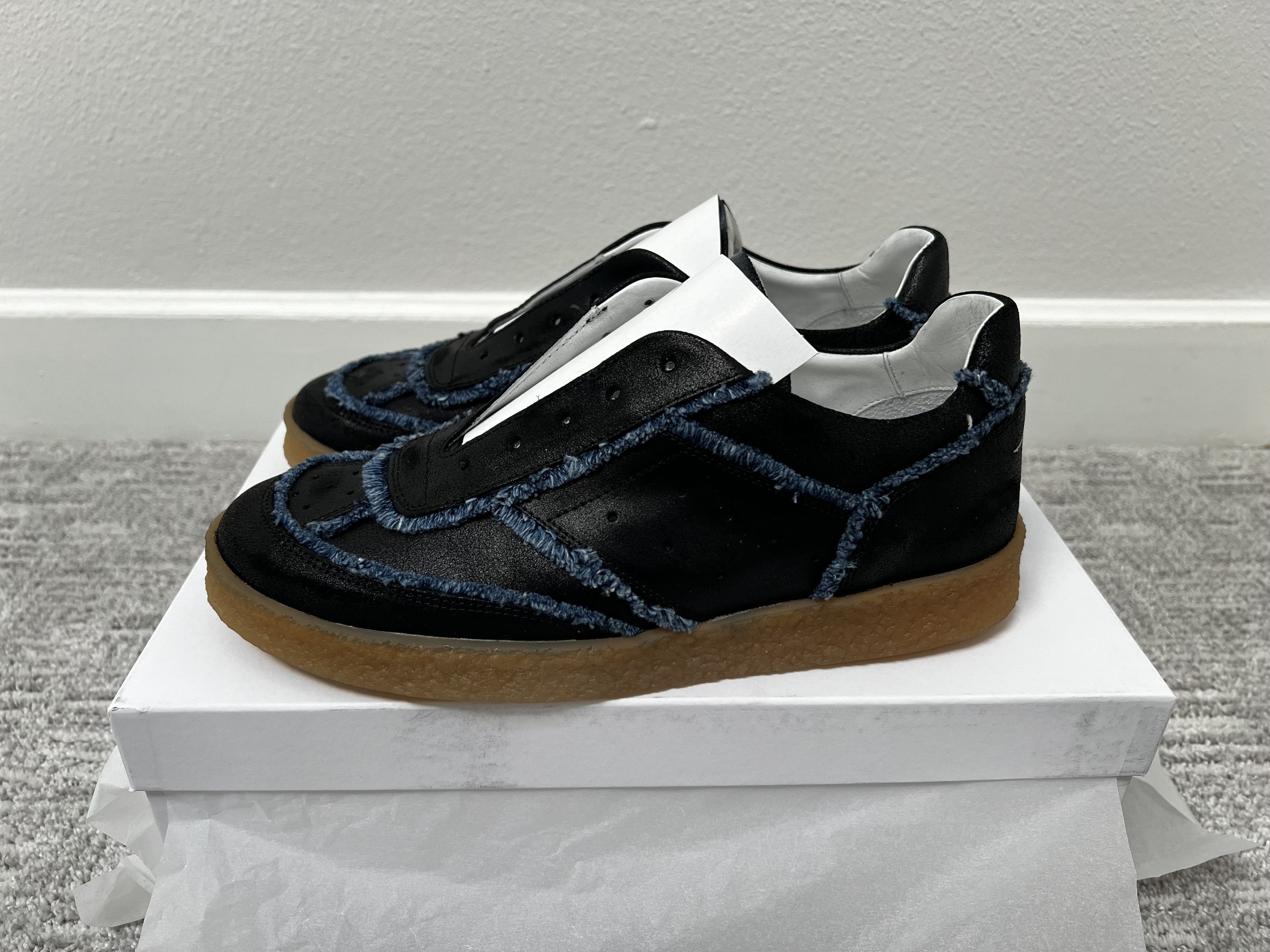 MM6 MAISON MARGIELA Replica leather and denim trainers