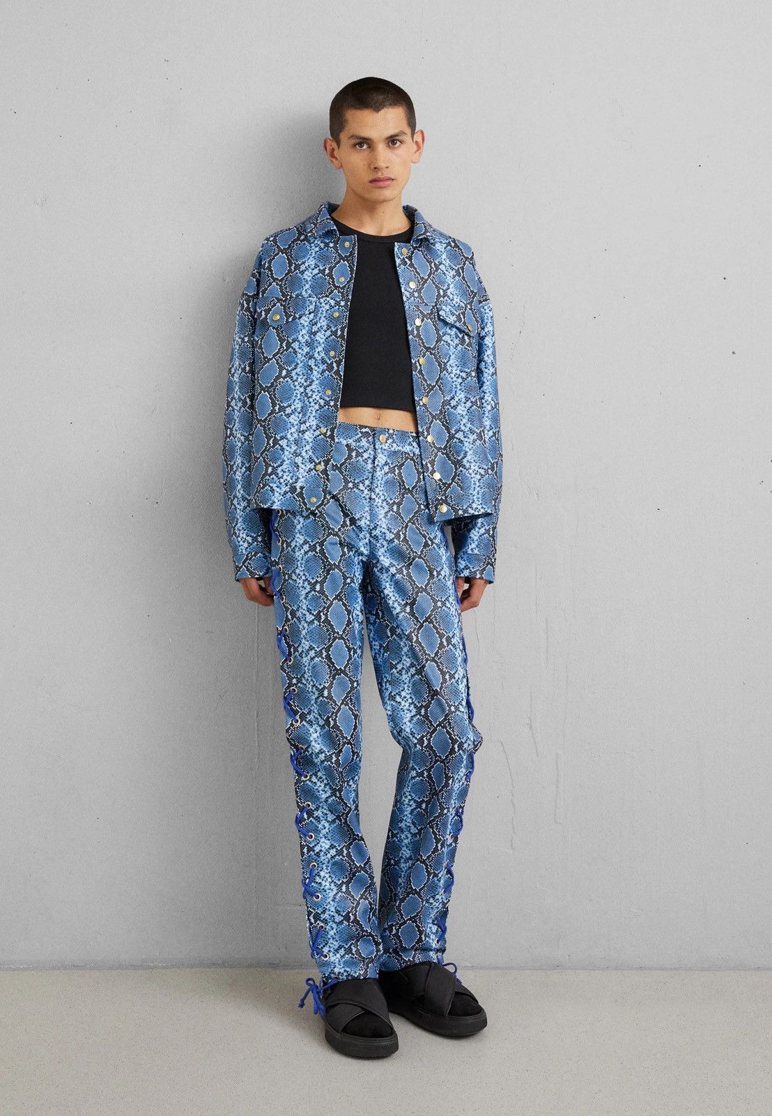 Other !DS! SS23 Nikolaj Storm Angelo Snake Skin Pattern Pants Size US 30 / EU 46 - 1 Thumbnail