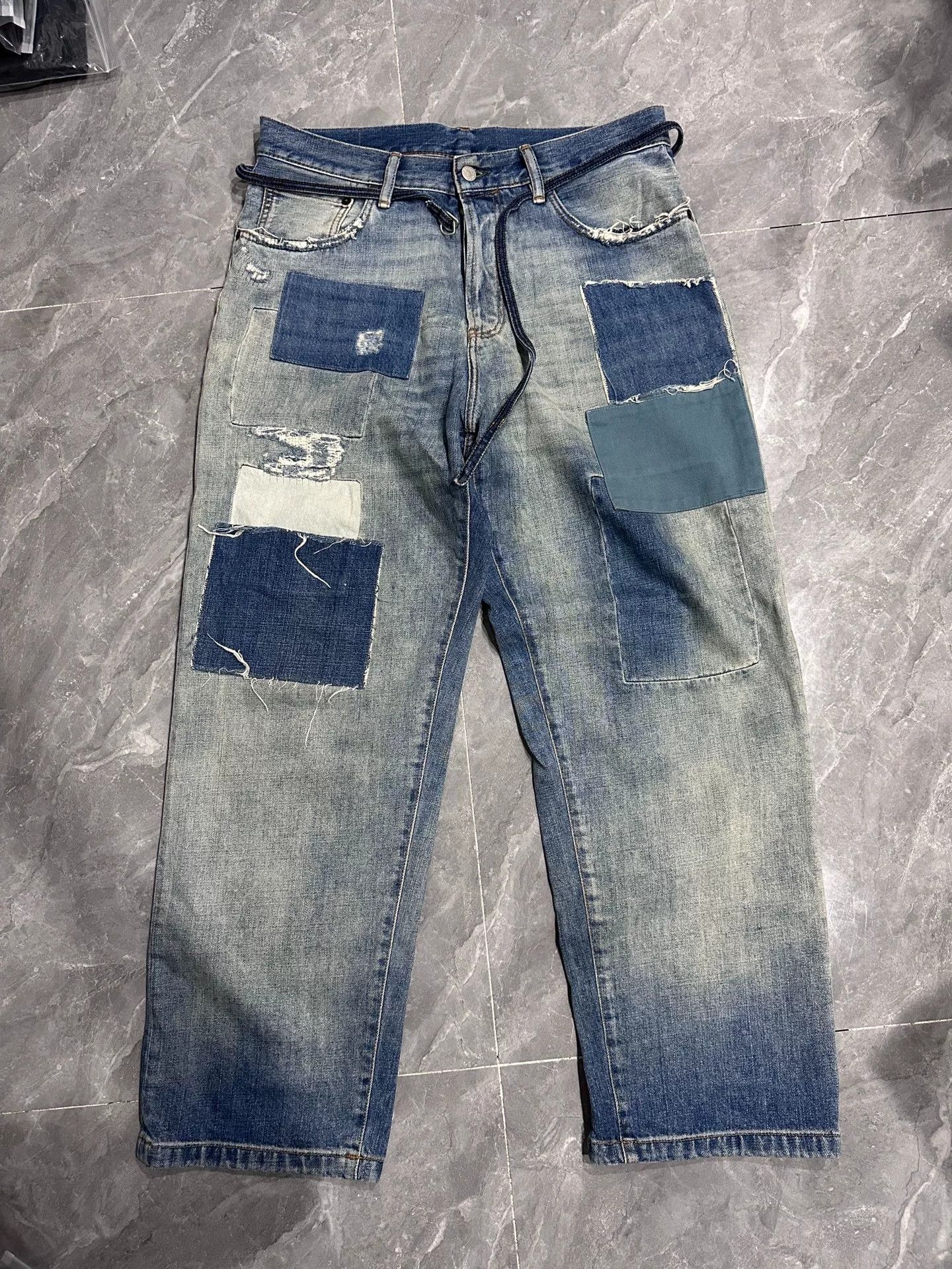 Acne Studios Acne Studios Patchwork Blue Denim Pants Size US 32 / EU 48 - 1 Thumbnail