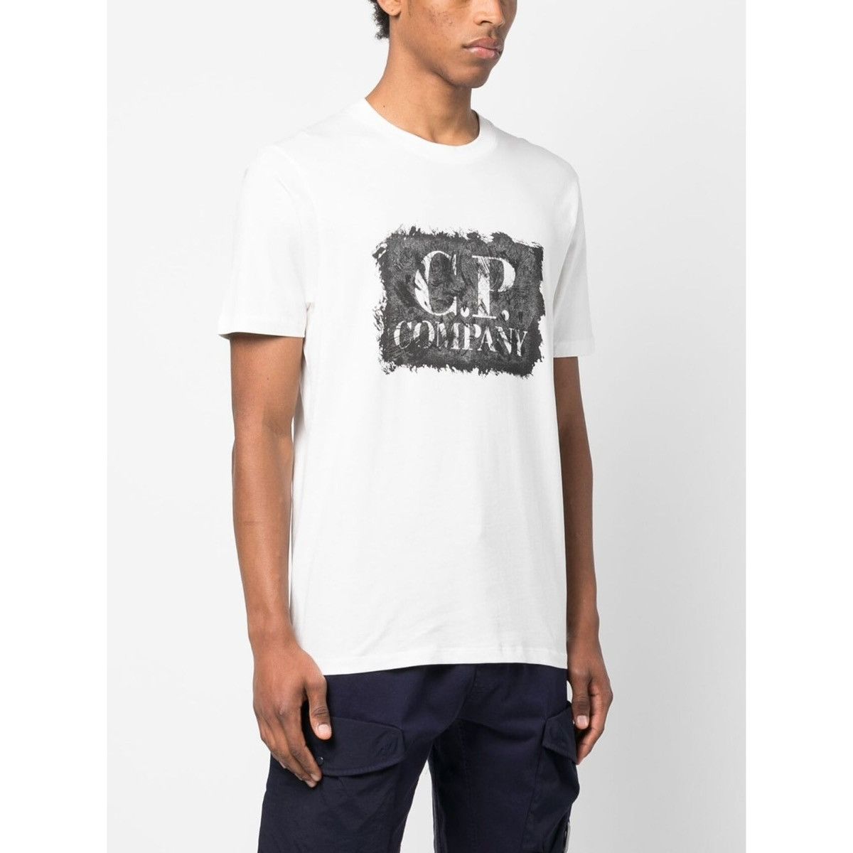 C.P. Company C.P. Company White Logo T-Shirt Size M Lightweight Cotton Size US M / EU 48-50 / 2 - 1 Thumbnail