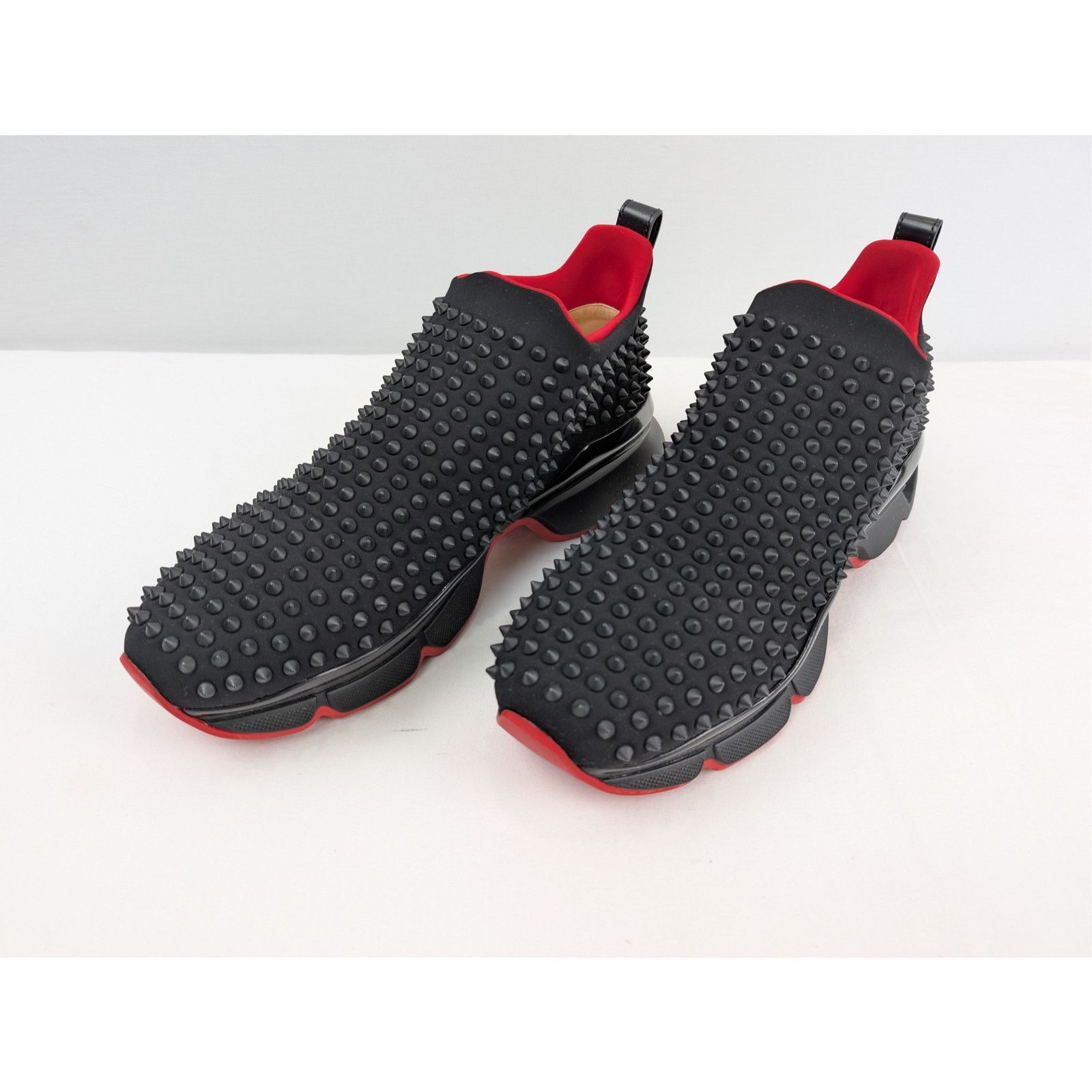 Christian Louboutin o1rshd1 Spike Sock Flat Shoe Boots Sneakers in Black Size US 12 / EU 45 - 9 Thumbnail