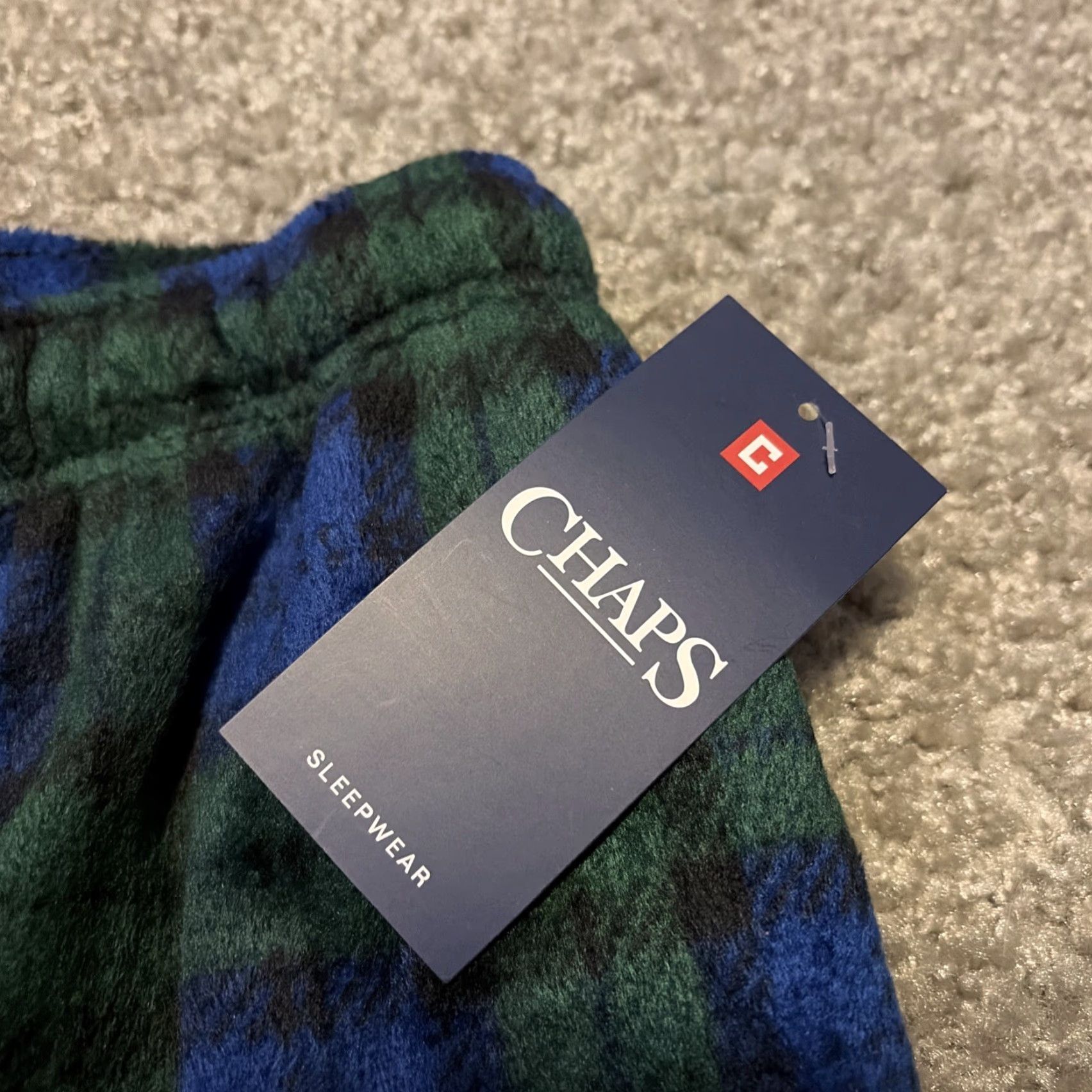 Chaps Chaps Ralph Lauren Fleece Plaid Pajama Pants Men L Blue NWT With Tags Size US 33 - 4 Thumbnail