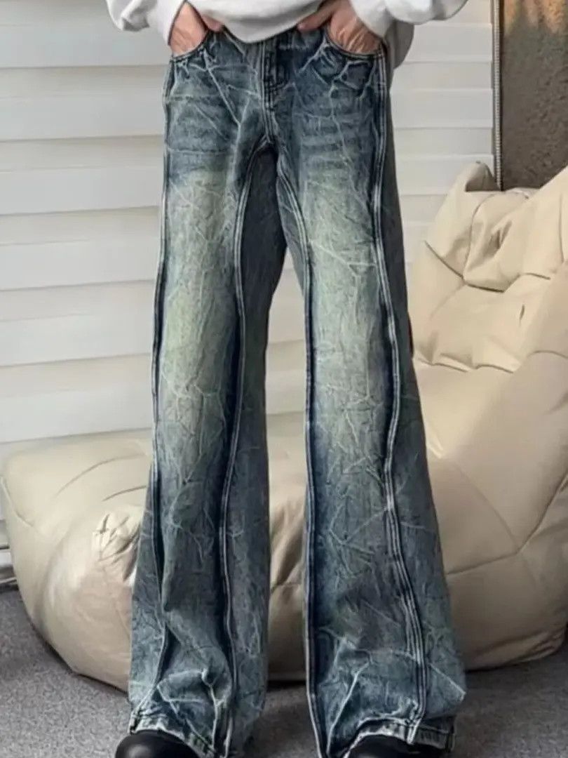 Japanese Brand Retro loose high street patchwork jeans Size US 32 / EU 48 - 3 Thumbnail