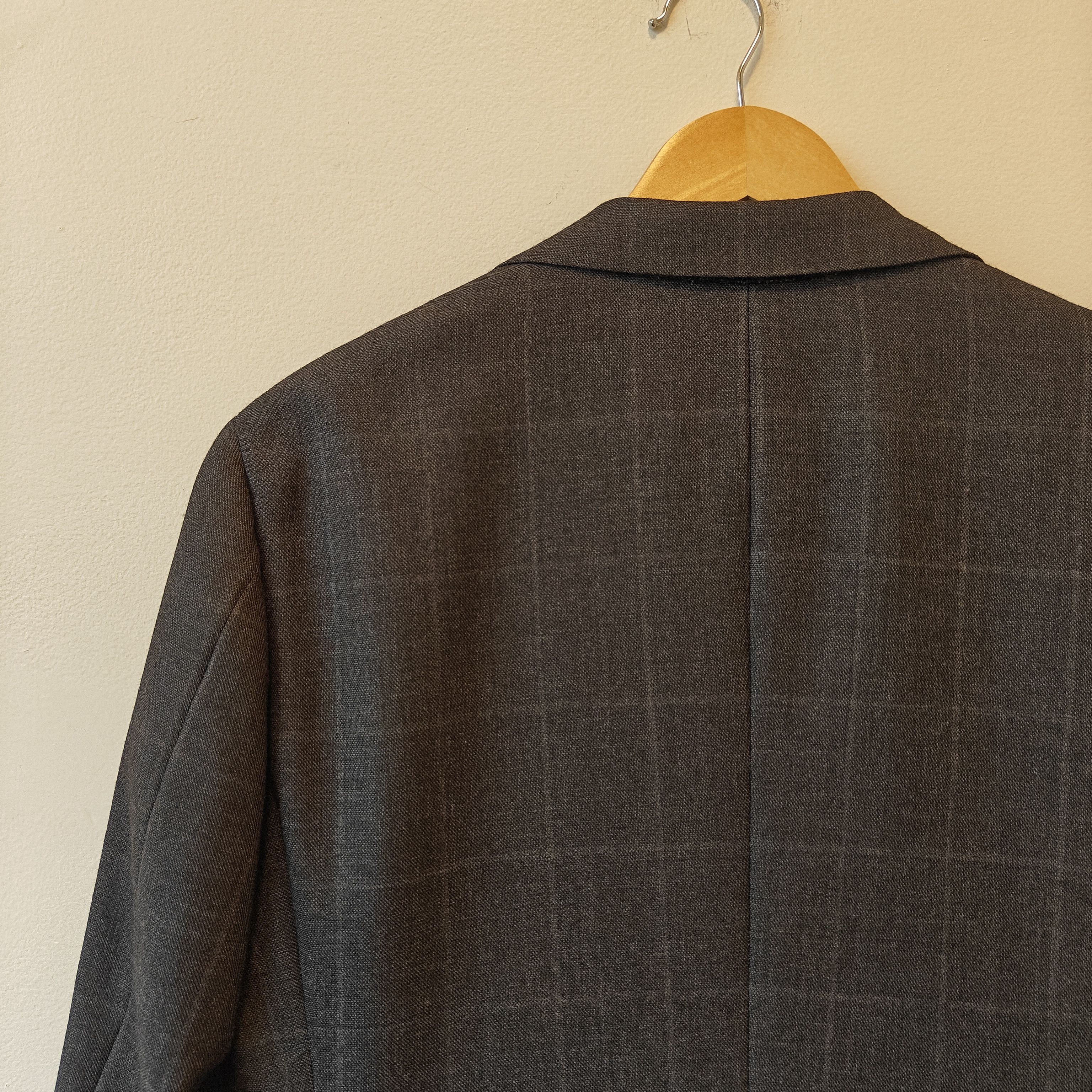 Ring Jacket Ring Jacket Grey Plaid Check Wool Blazer Made in Japan Size 46R - 16 Thumbnail
