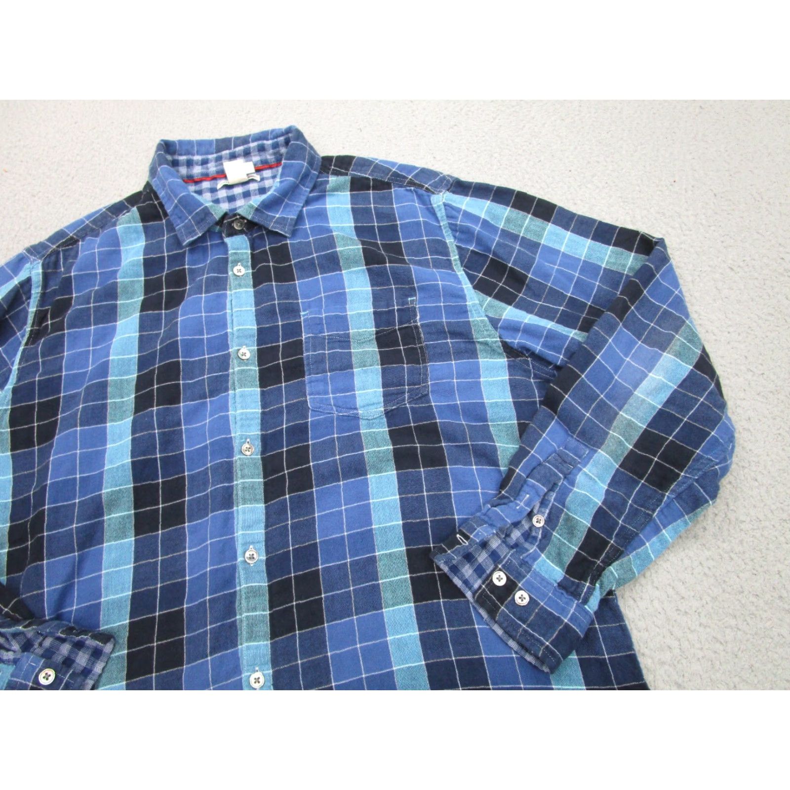 Carbon2Cobalt VINTAGE Carbon 2 Cobalt Shirt Mens Large Blue Plaid Long Sleeve 2 Ply Layered Adult Size US L / EU 52-54 / 3 - 2 Thumbnail