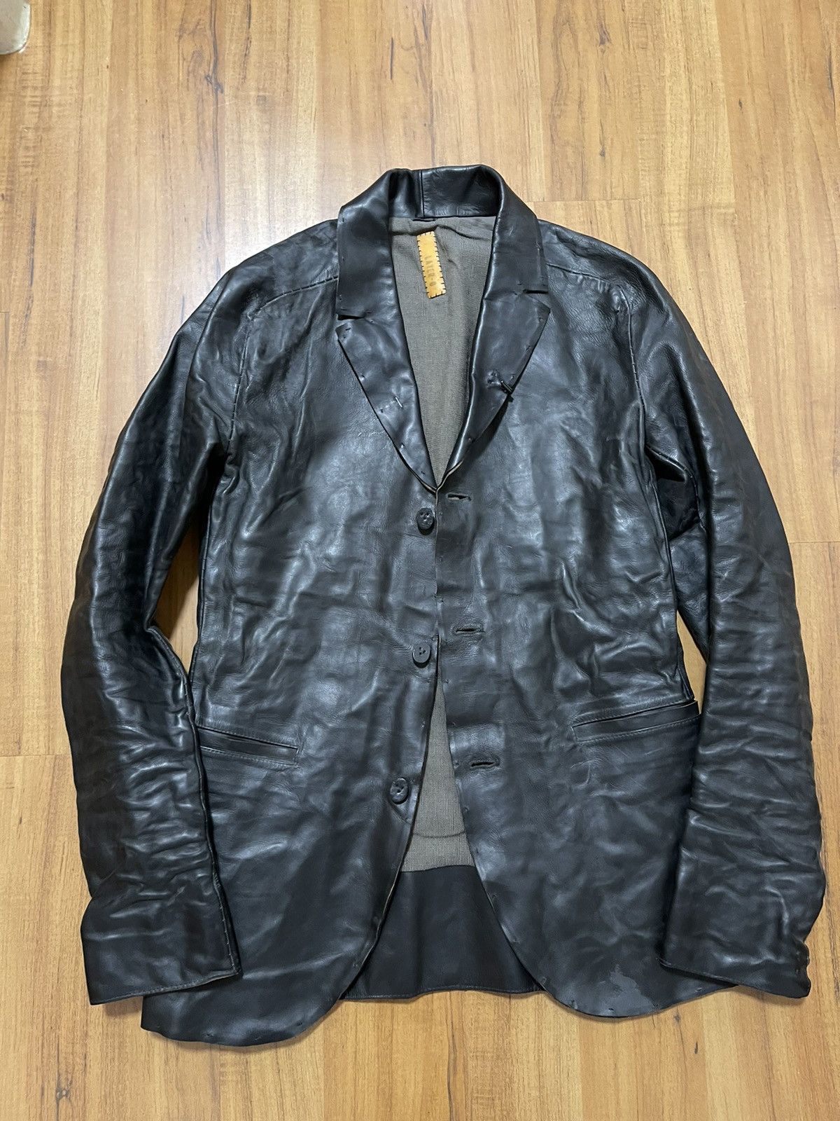 ジャケット・アウター GUIDI LAYER-0 AVIATOR LEATHER JACKET hide-m | GUIDI LAYER-0 Men AVM Aviator Leather Jacket, black