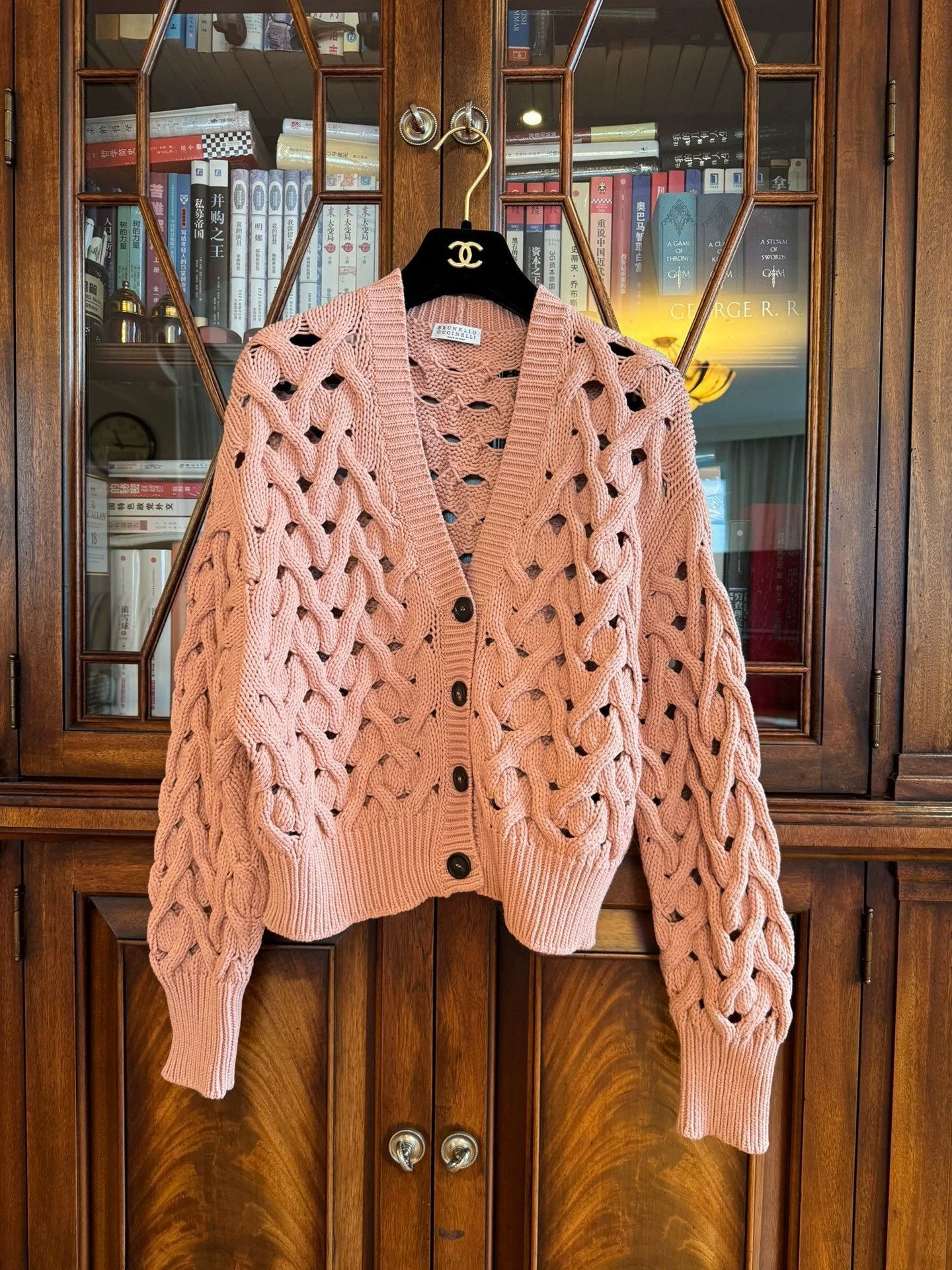 Brunello Cucinelli Pink Knit Cardigan S - dmc