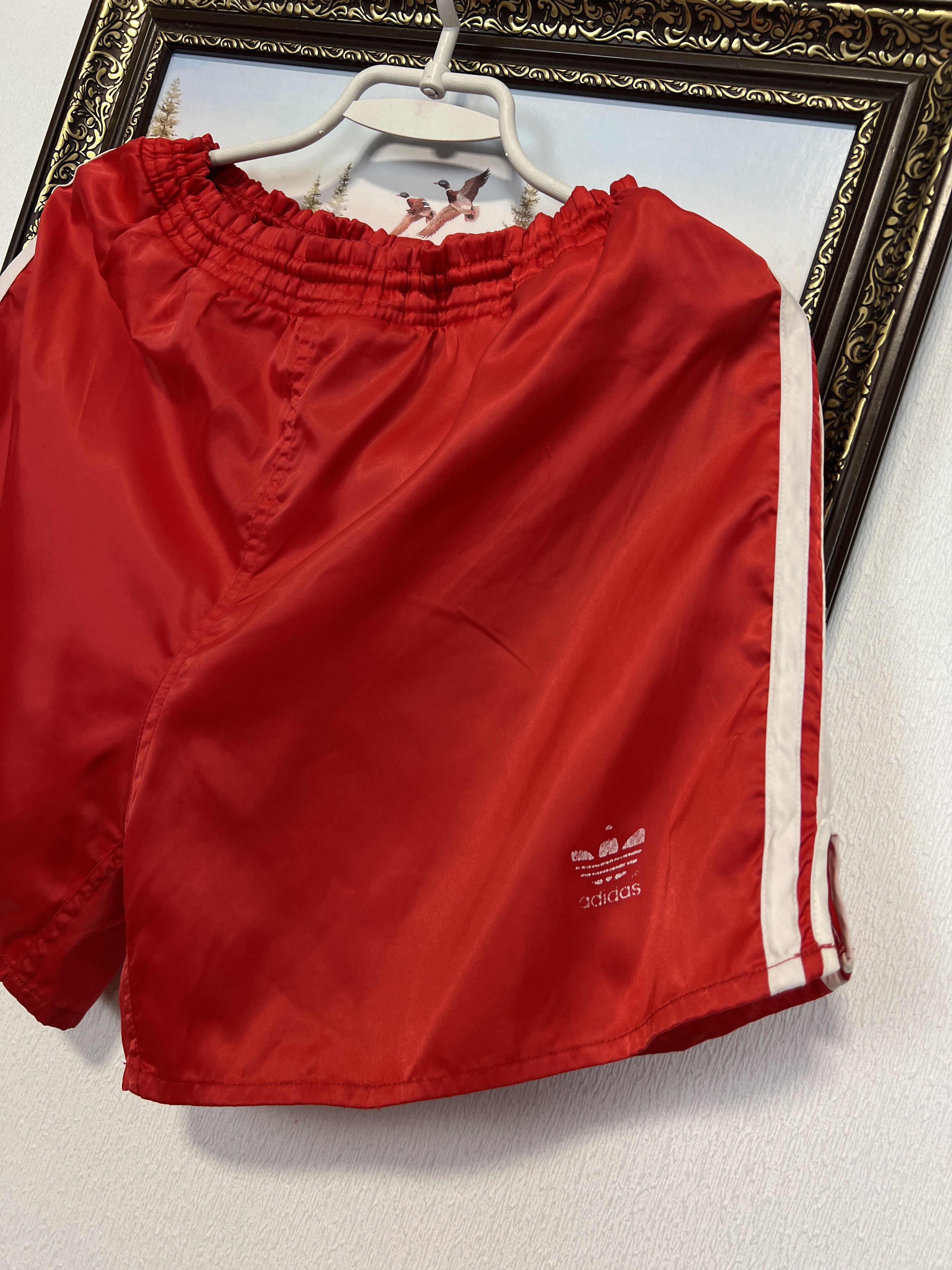 Adidas Vintage 90's Nylon Shorts Run Rare Athletic Sport Hype Size US 34 / EU 50 - 2 Thumbnail