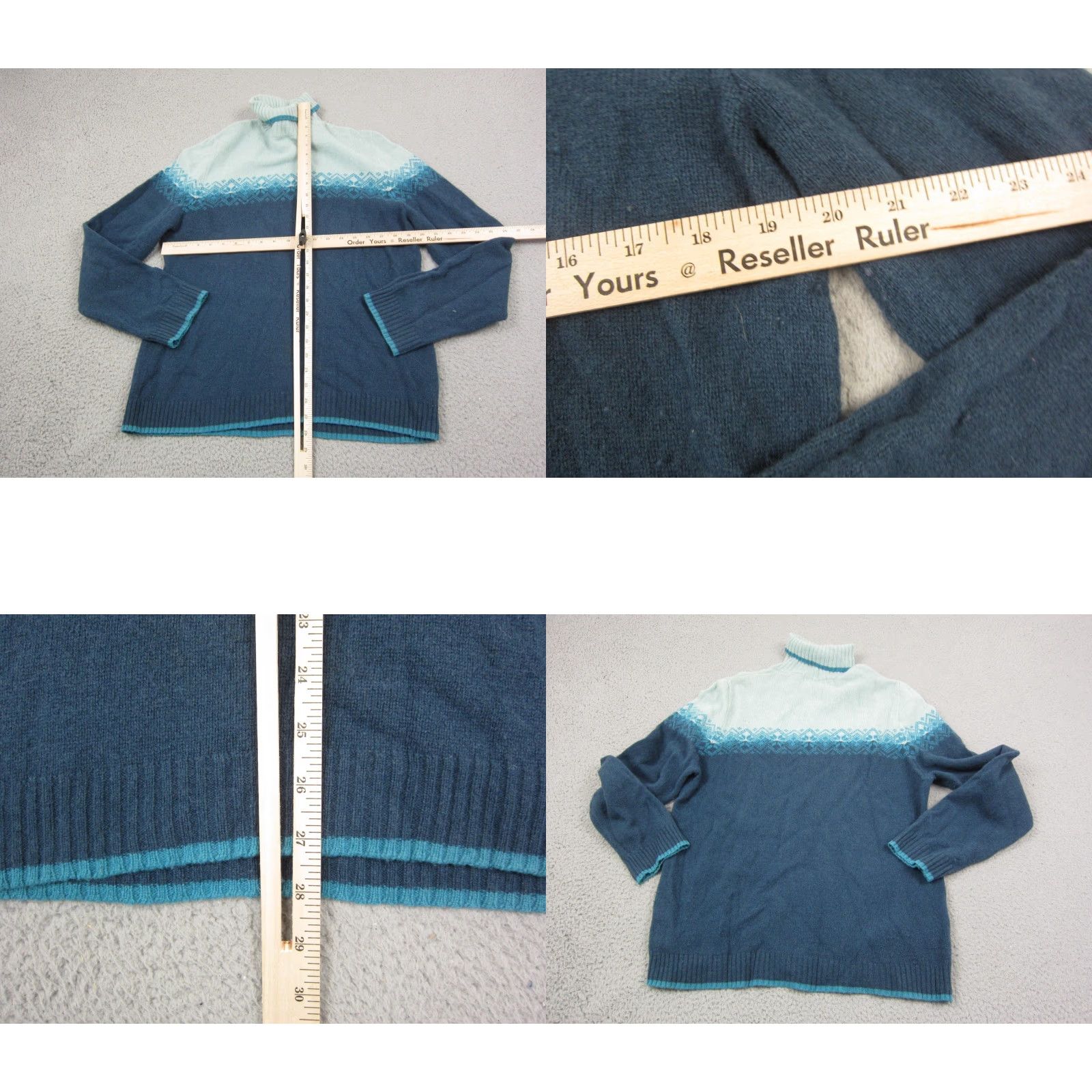 Old Navy VINTAGE Old Navy Sweater Women's XL Blue Turtleneck Wool Knit 90s Pullover Warm Casual Mens Womens Belts? Size XL / US 12-14 / IT 48-50 - 8 Thumbnail