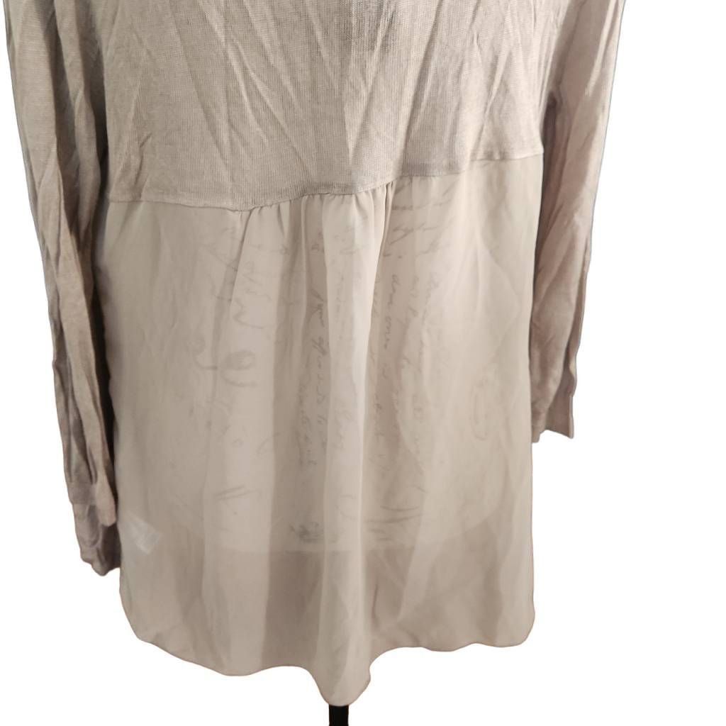 Express Express Women's Size Medium Gray Mixed Material Sheer Back K Size M / US 6-8 / IT 42-44 - 3 Thumbnail