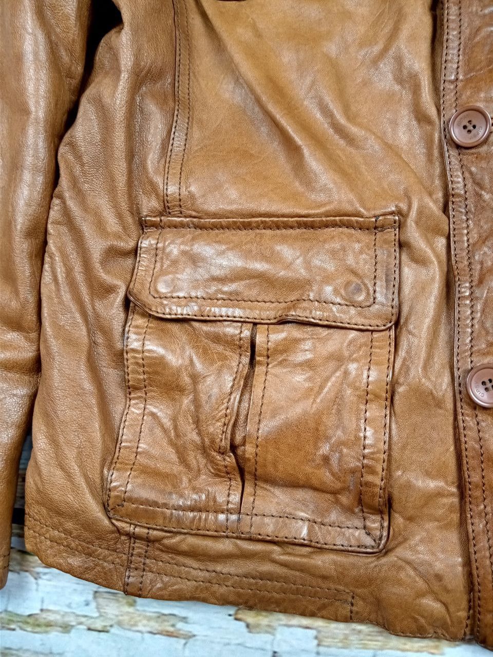 Other Gipsy Mens Leather Jacket Size US XL / EU 56 / 4 - 12 Thumbnail