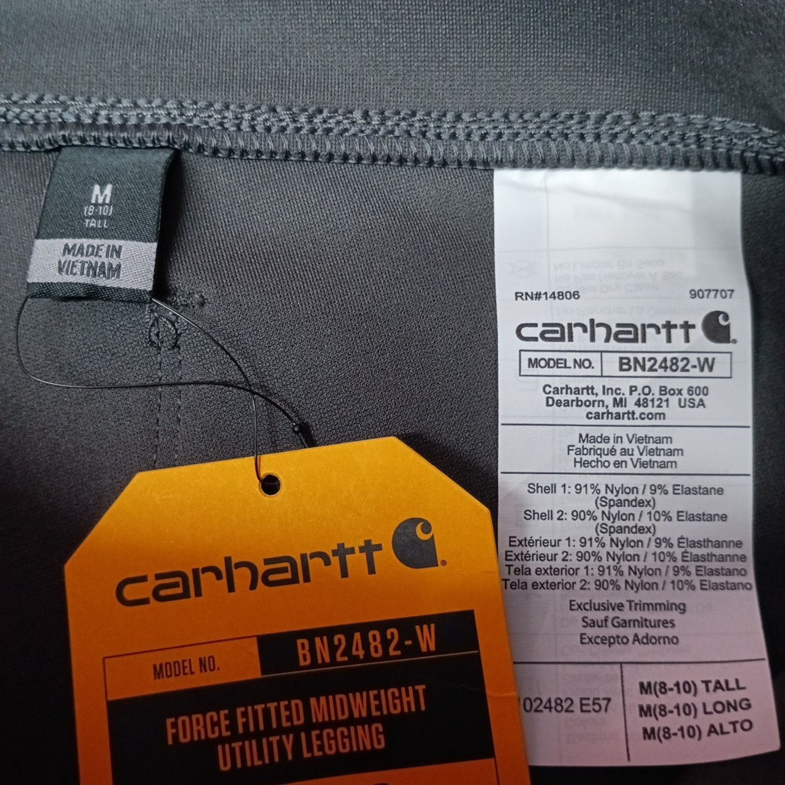 Carhartt Carhartt Leggings Women's Size MT Midweight Utility Gray Size 31" - 6 Thumbnail