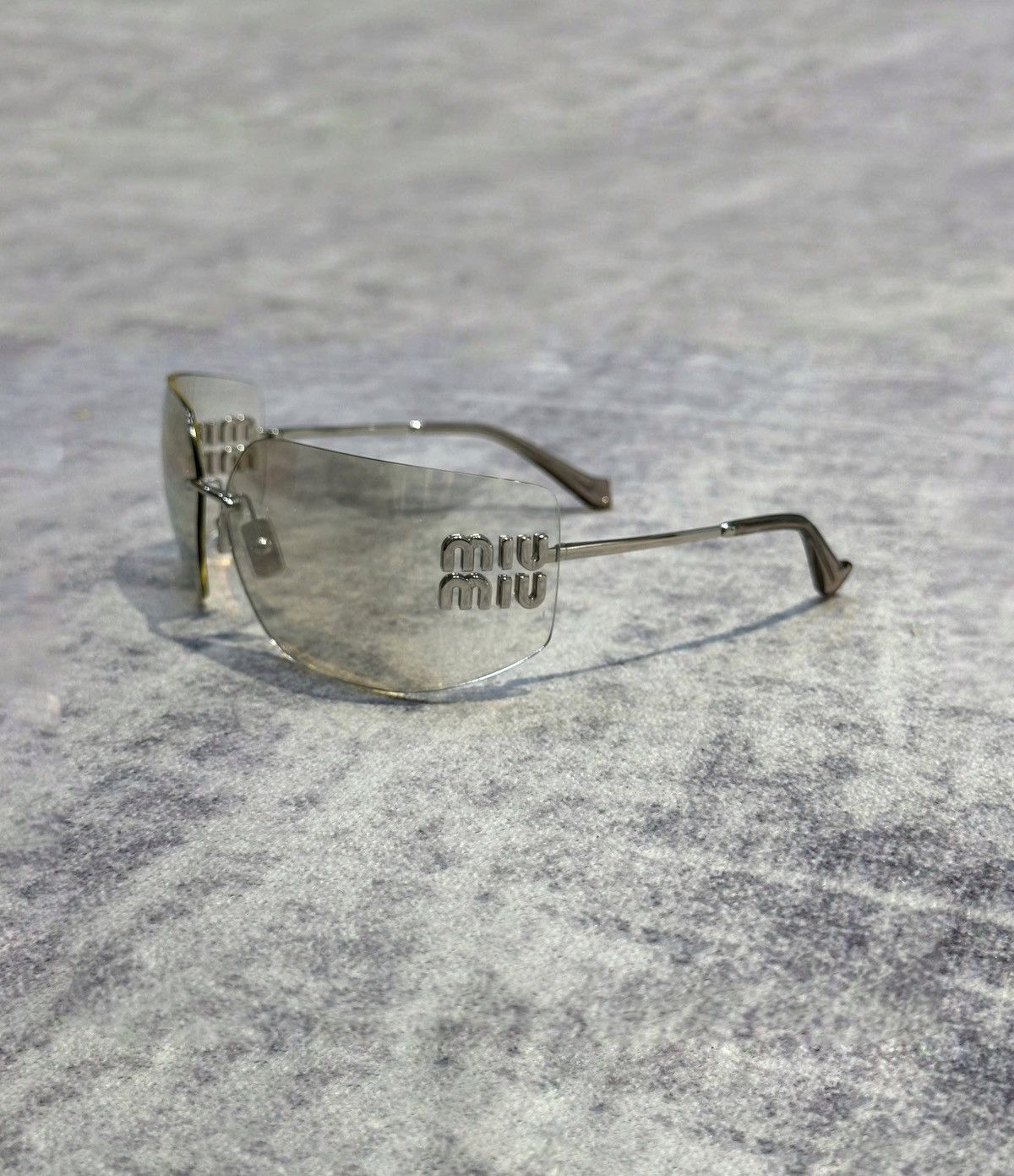 Miu Miu NEW MIU MIU MU56ZS 5AK40D Gold Orange Mirror Silver