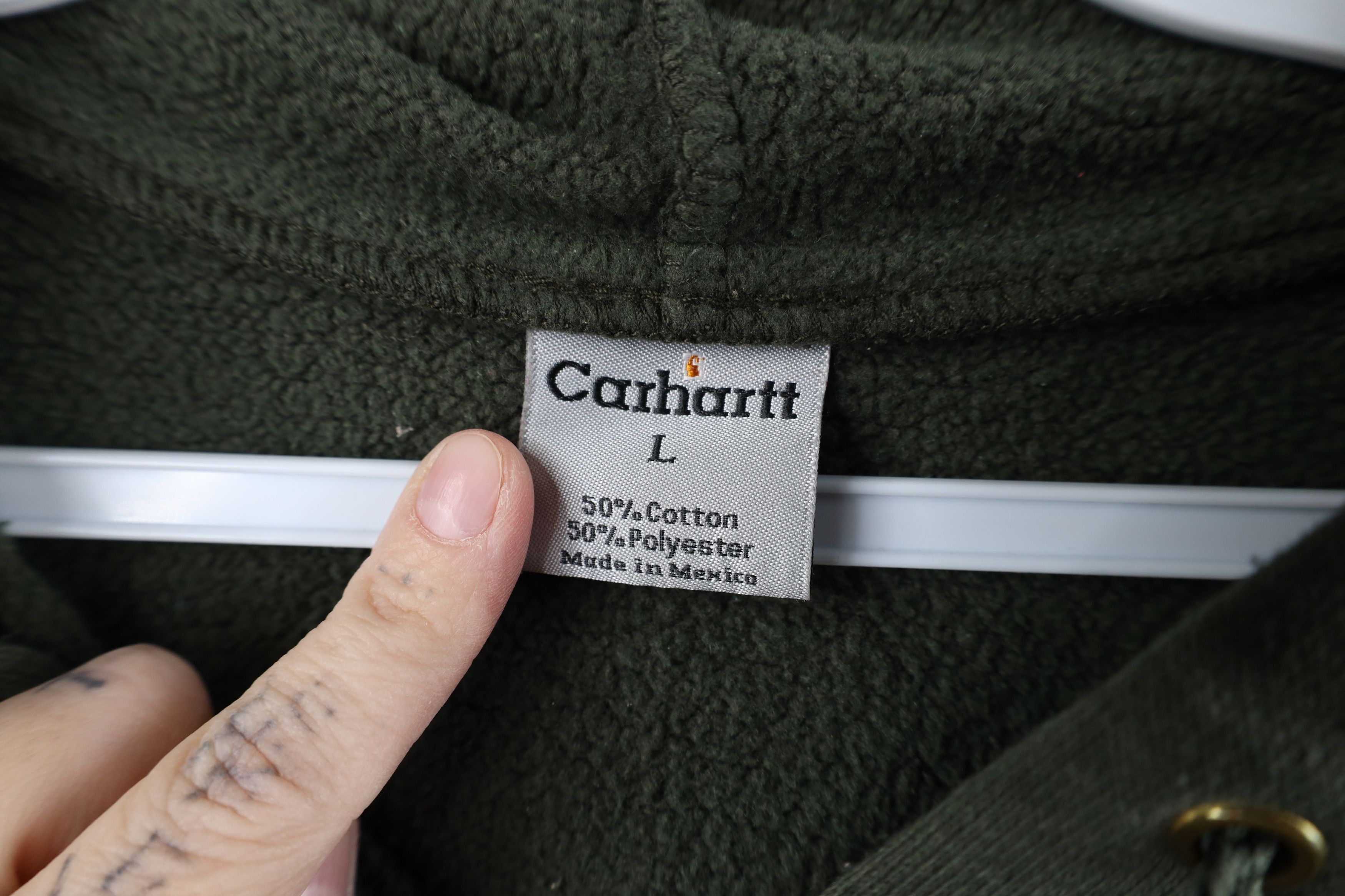 Carhartt Vintage Carhartt Spell Full Zip Hoodie Sweatshirt Green Size US L / EU 52-54 / 3 - 10 Thumbnail