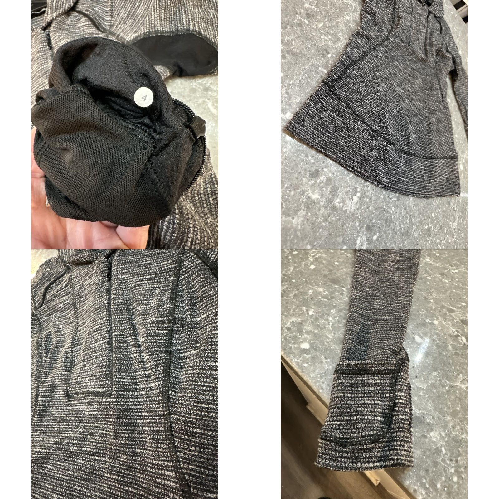 Lululemon Lululemon Think Fast Women’s 1/4 Zip Pullover Shirt Adult Size 4 Black Heathered Pocket Quilt Zip Pullover Women Think Fast Size S / US 4 / IT 40 - 10 Thumbnail