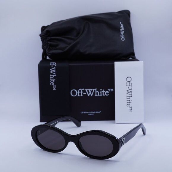 Off-White 🕶️New Off-White OERI13G EDISON 1007 Sunglasses - Black Size ONE SIZE - 10 Thumbnail