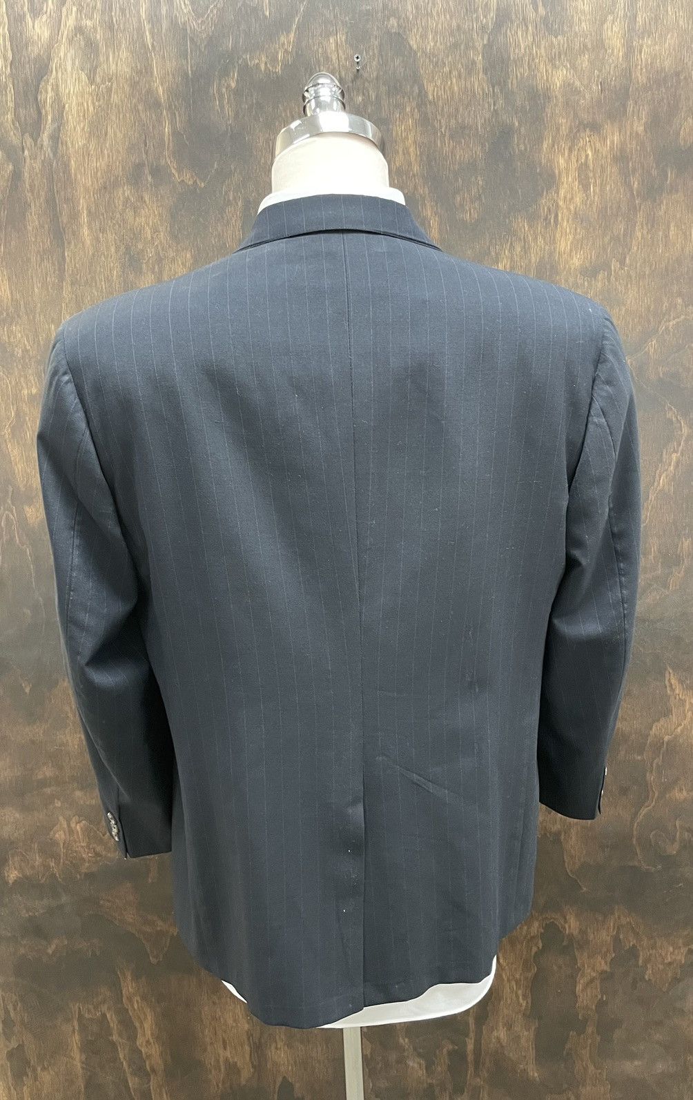 Brooks Brothers × Vintage Subtle Pinstripe Wool Suit Size 46R - 5 Thumbnail