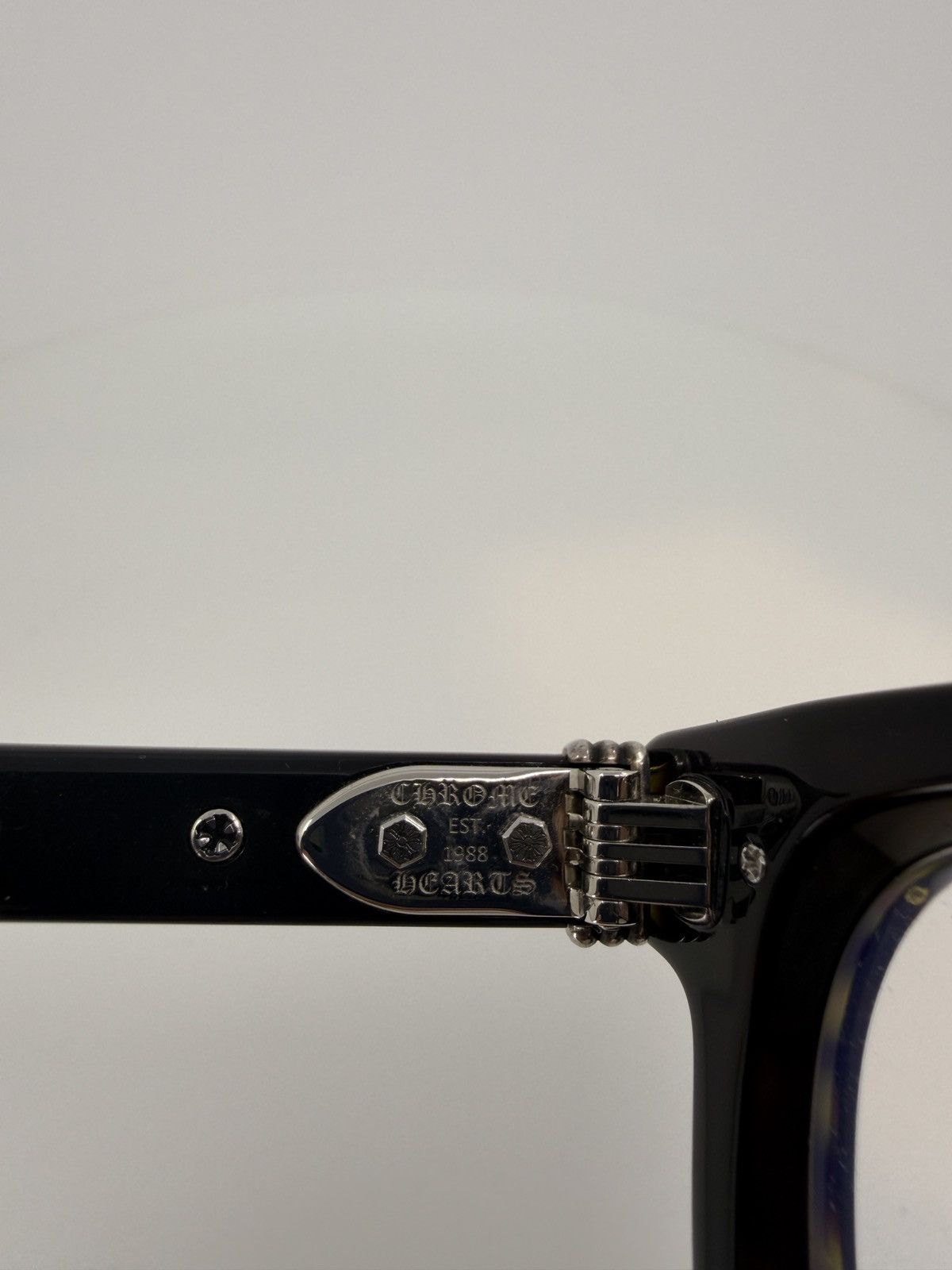 Chrome Hearts Chrome Hearts Drippin Black Tortoise/Silver Glasses Size ONE SIZE - 7 Thumbnail