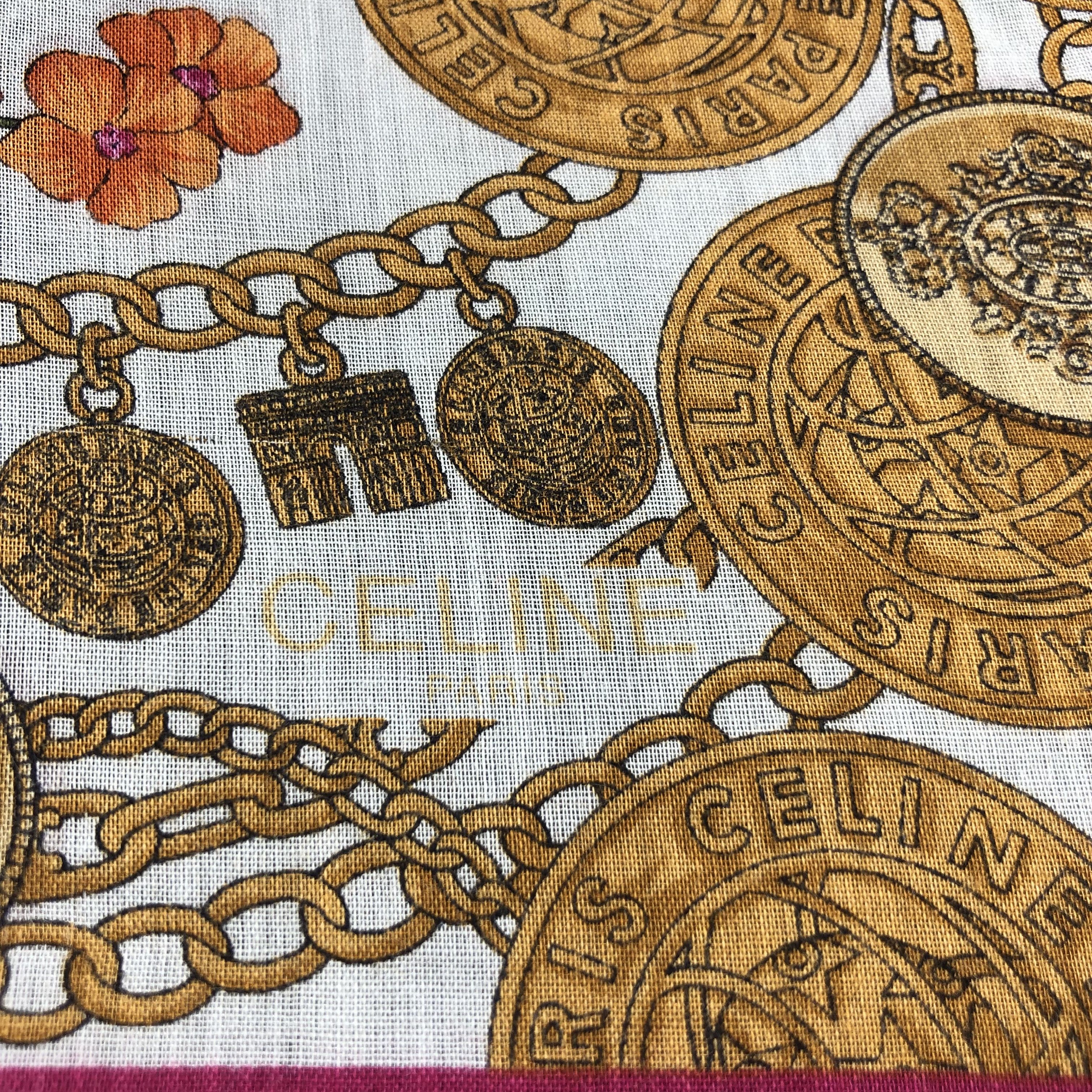 Celine Celine Luxury Handkerchief Neckerchief Bandana H1438 Size ONE SIZE - 3 Thumbnail