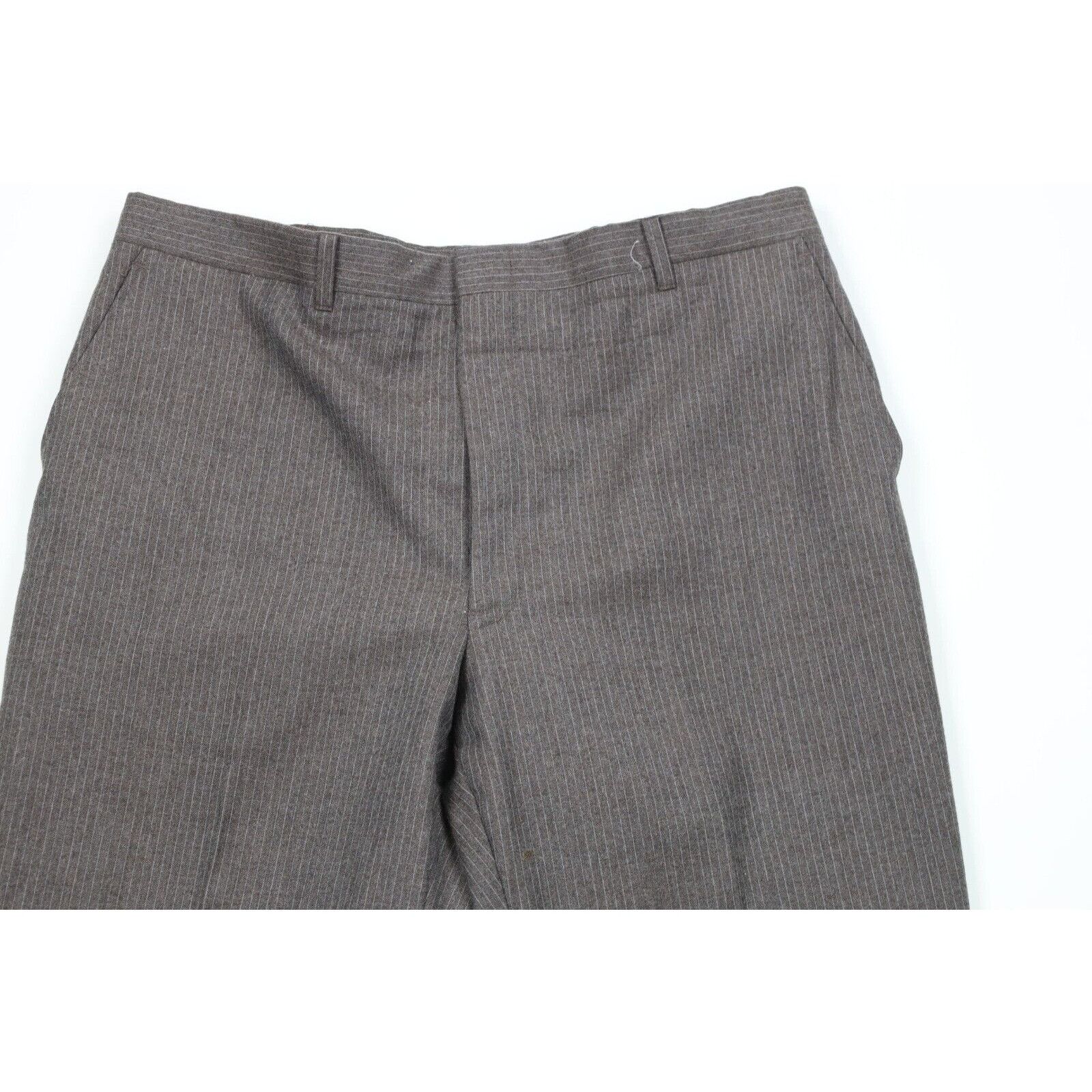 Vintage Vintage 70s 3 Piece Wool Suit Bell Bottoms Striped Size 46R - 11 Thumbnail