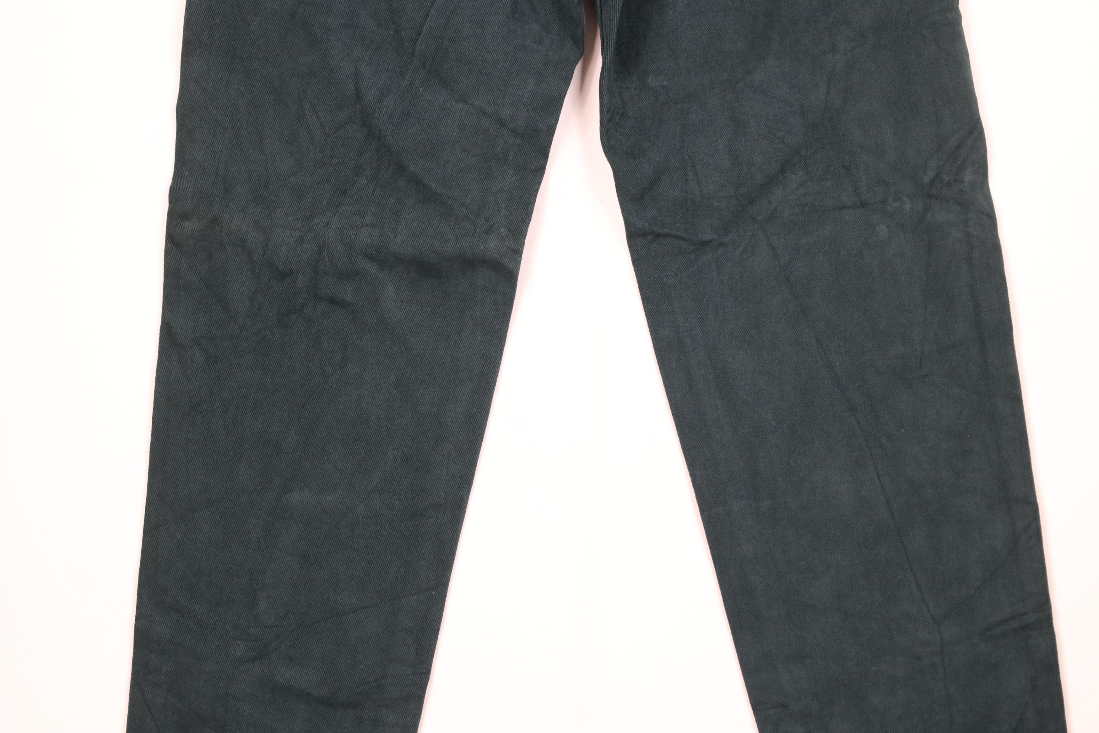 Lee Deadstock Vintage 90s Lee Tapered Leg Denim Jeans Green USA Size 30" / US 8 / IT 44 - 11 Thumbnail