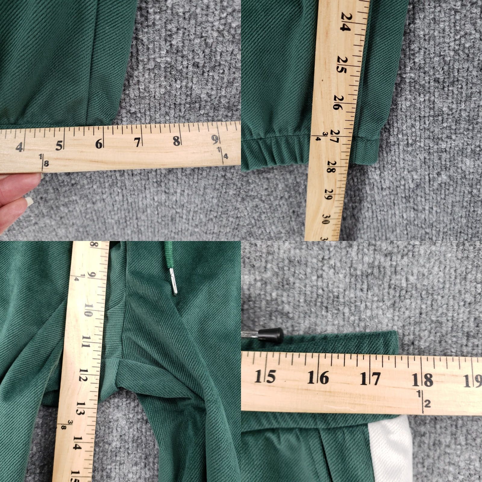 Shein Shein Womens XL Green Jogger Pants - Drawstring, Tapered, 100% Polyester, Active Training & Gym, Breathable, Pockets Size 24" / US 00 / IT 34 - 8 Thumbnail