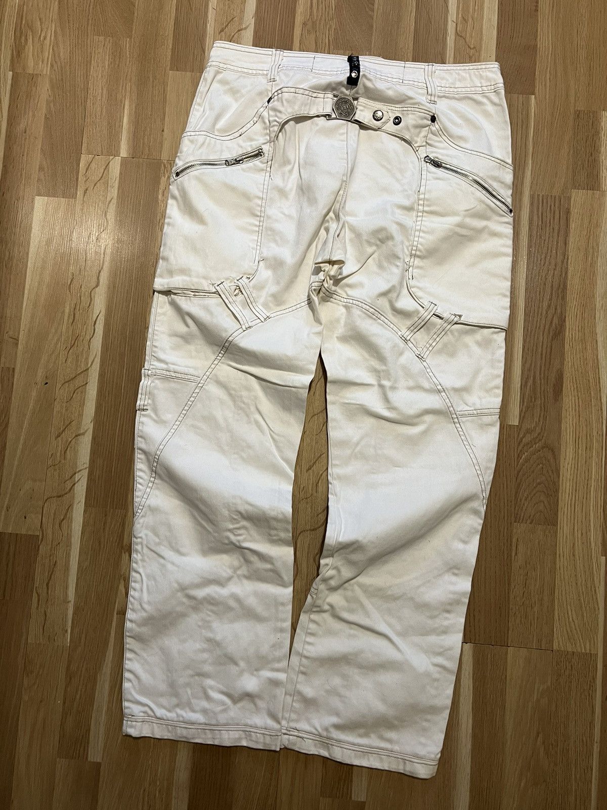 Hysteric Glamour × Japanese Brand × Vintage VINTAGE JUNYA WATANABE BALENCIAGA STYLE CARGO PANTS WHITE Size US 34 / EU 50 - 9 Thumbnail