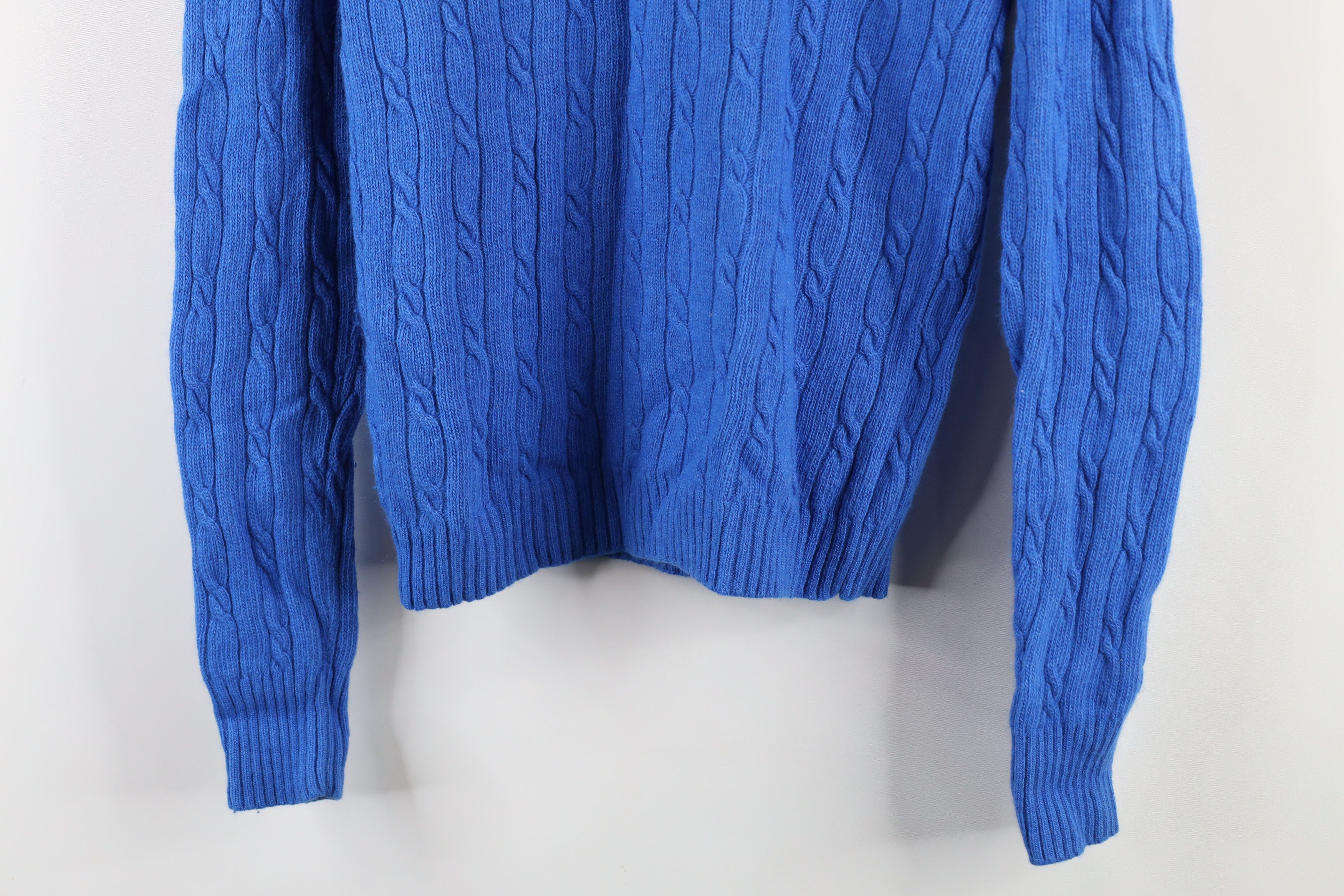 J.Crew × Vintage Vintage 90s J Crew Womens Cable Knit Turtleneck Sweater Size M / US 6-8 / IT 42-44 - 3 Thumbnail