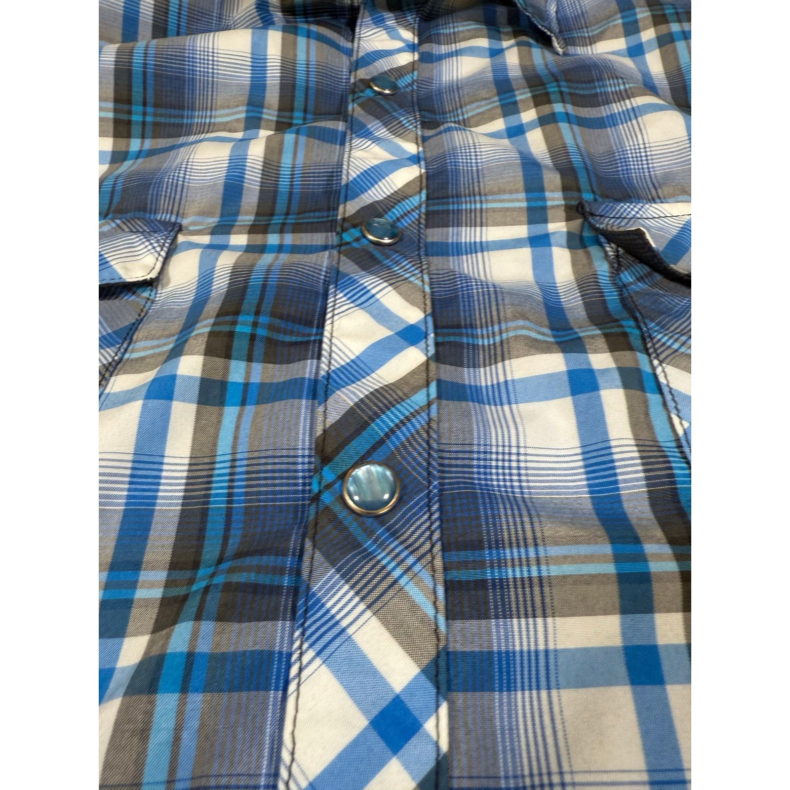 Kuhl KUHL Mens Plaid Large Blue Short Sleeve Snap Button Hiking Size US L / EU 52-54 / 3 - 2 Thumbnail