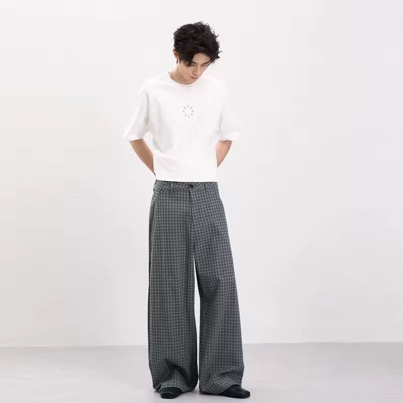 Other Plaid Vintage Retro Style Baggy Trendy Streetwear Pants Size US 29 - 4 Thumbnail