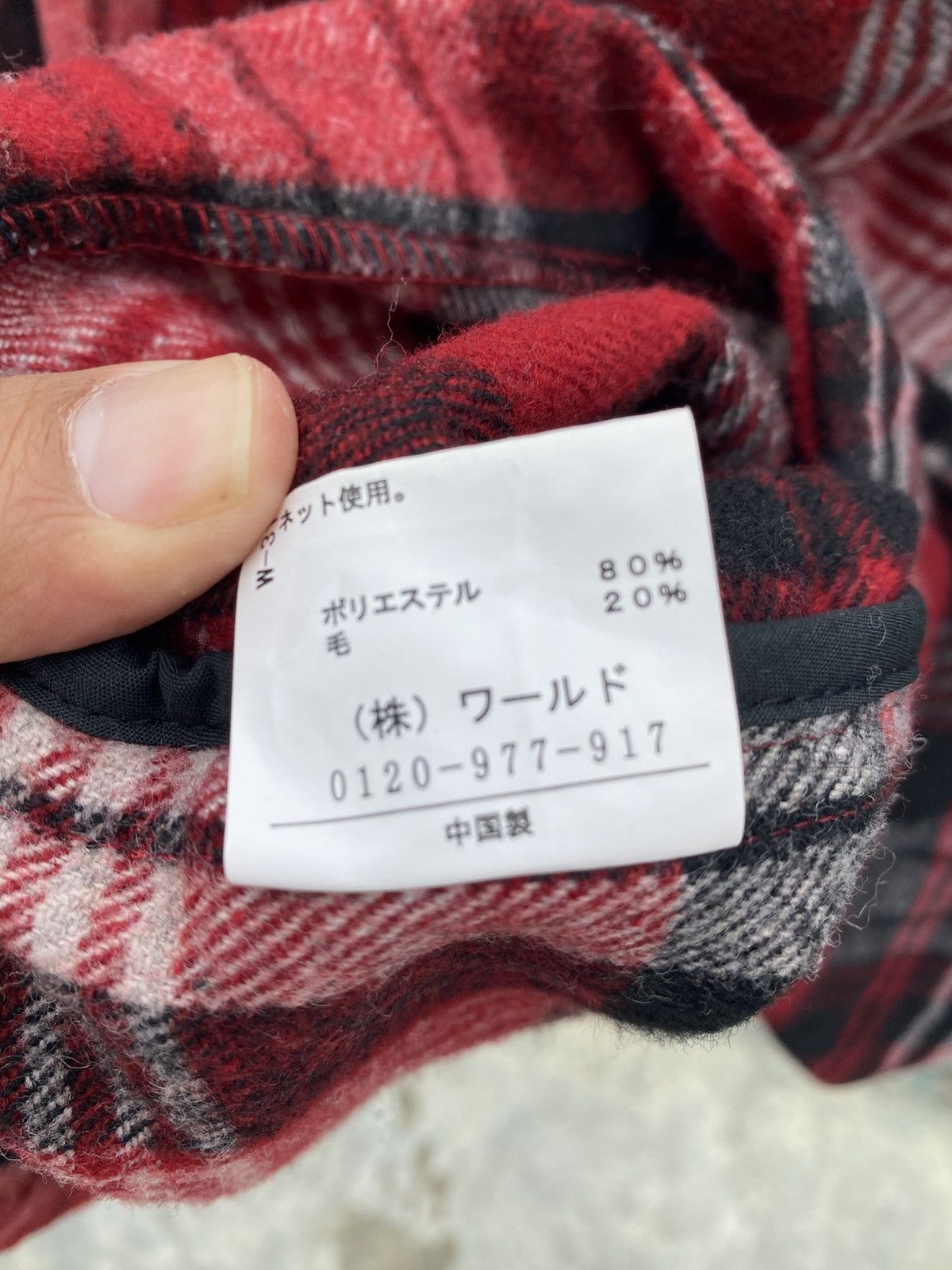 Japanese Brand 3can4on checkered hooded poncho Size ONE SIZE - 9 Thumbnail