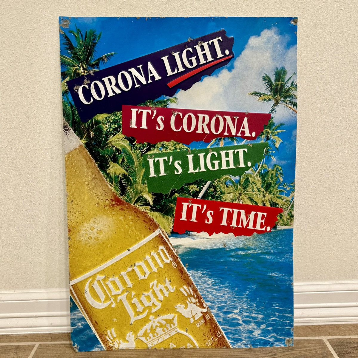 Vintage Corona Light It’s Corona. It’s Time. |26x18in| Beer Tin Sign Size ONE SIZE - 1 Thumbnail