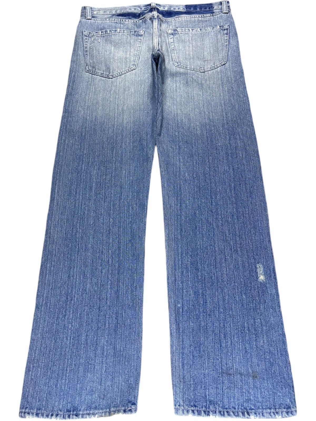 Japanese Brand Vintage Japanese Brand Mud Wash Distressed Loose Jeans Size 35" - 2 Thumbnail