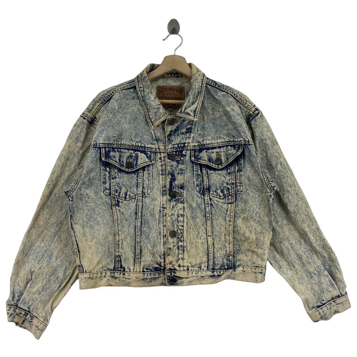 Edwin EDWIN GOLD-RUSH Motorcycle Bleach Style Denim Jeans Jacket Size US M / EU 48-50 / 2 - 1 Thumbnail