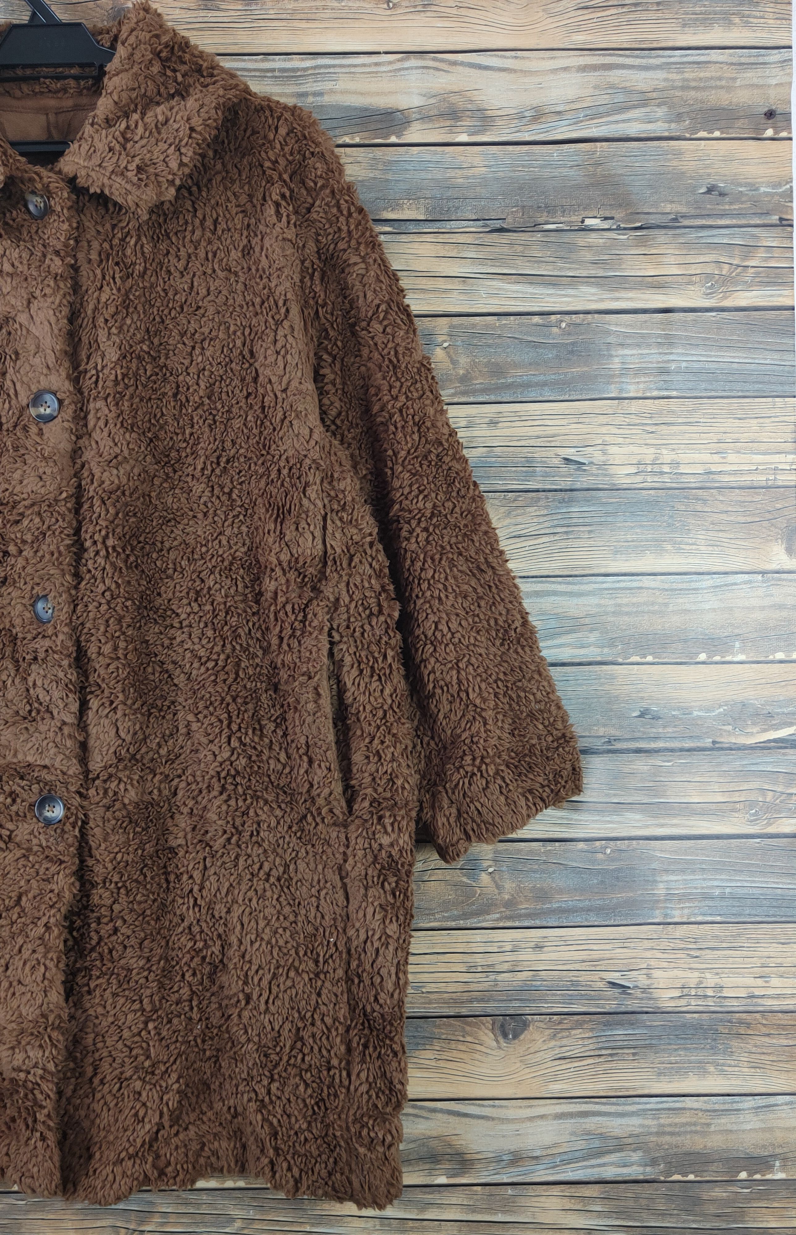 Uniqlo × Vintage Winter ❌ Uniqlo Dark Brown Fur Faux Sweater Coats Size XL / US 12-14 / IT 48-50 - 5 Thumbnail