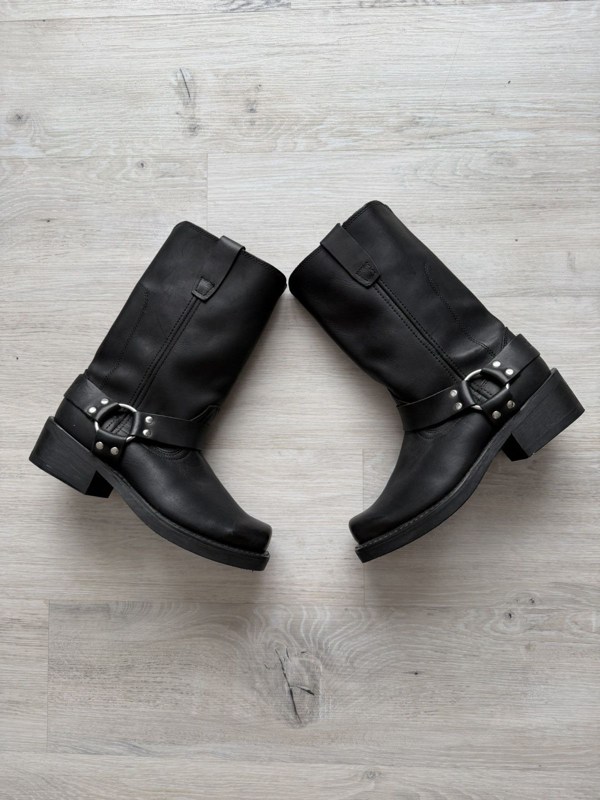 If Six Was Nine Vintage Italian AS 98 Rick Owens Style Leather Biker Boots Size US 8 / EU 41 - 9 Thumbnail