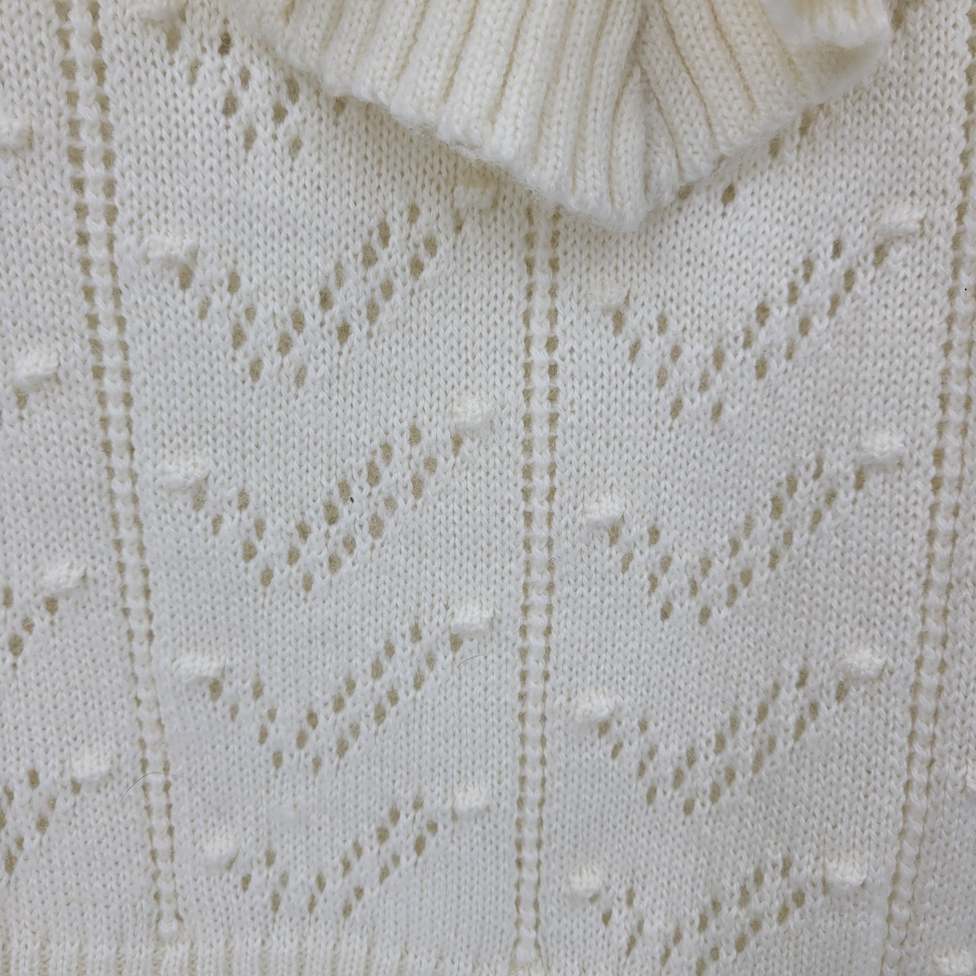 Designer Tularosa Womens Ivory Ruffle Knit Sweater S Wool Bell Sleeve Size S / US 4 / IT 40 - 4 Thumbnail