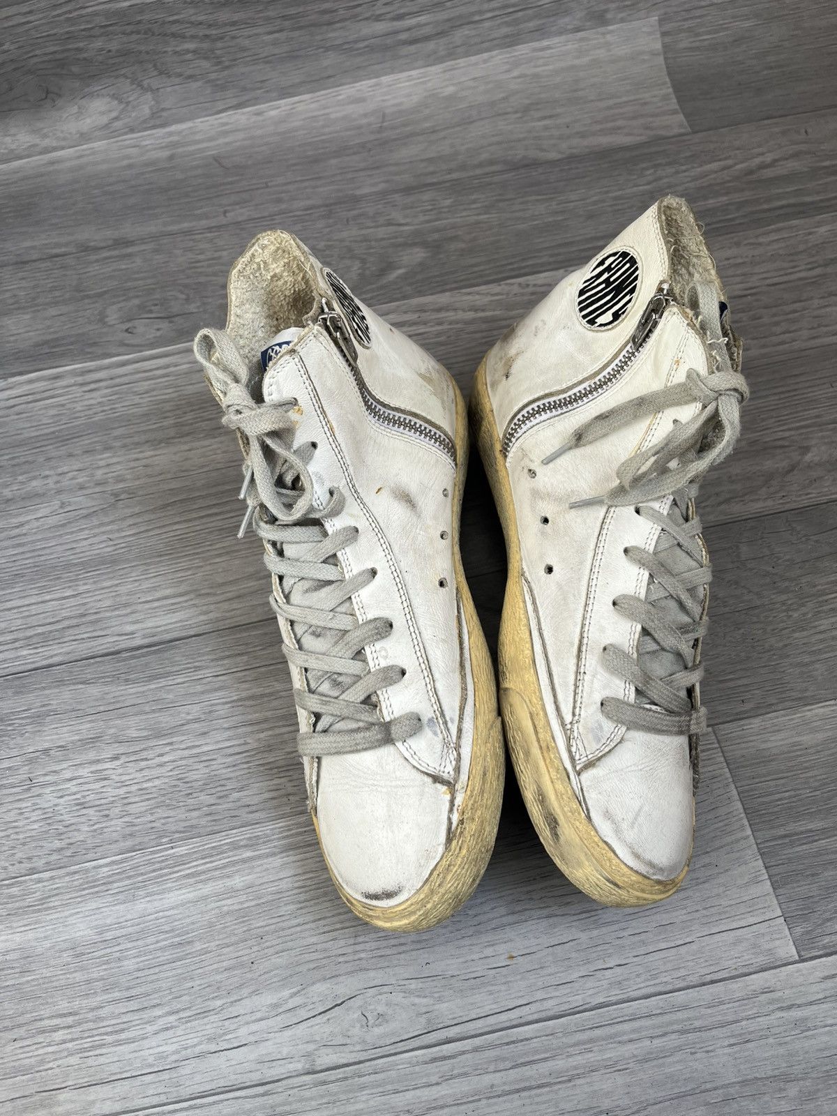 Golden Goose Golden goose francy hi-top distressed sneakers sz 40 Size US 10 / IT 40 - 8 Thumbnail