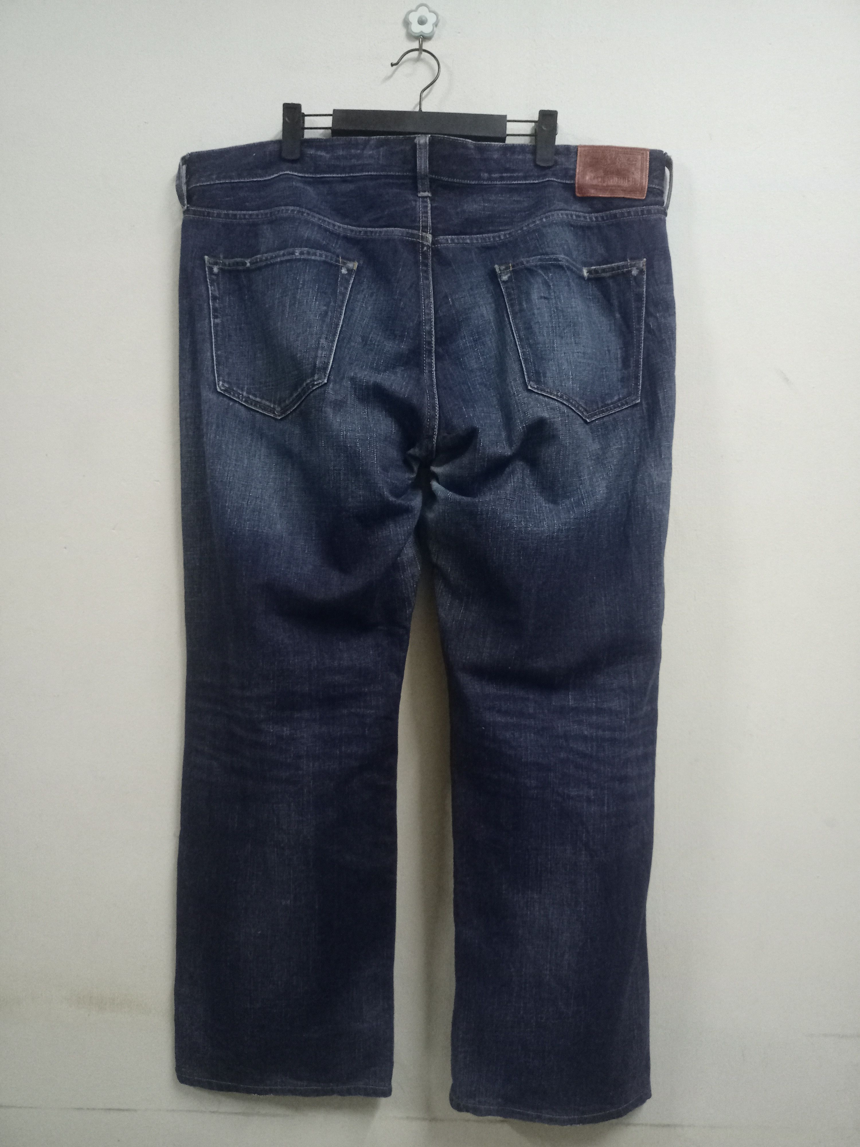 Japanese Brand Vintage Back Number Blue Wash Distressed Baggy Jeans 40x29 Size US 40 / EU 56 - 2 Thumbnail