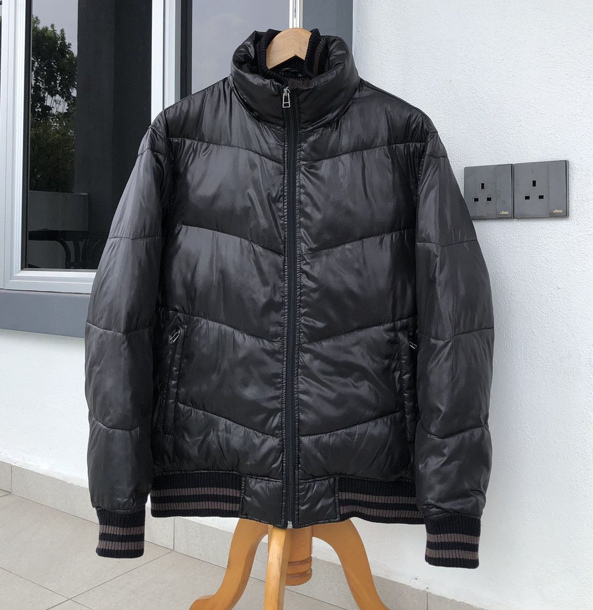Converse Converse Men’s Black Double Breast Puffer Jacket Size US M / EU 48-50 / 2 - 2 Thumbnail