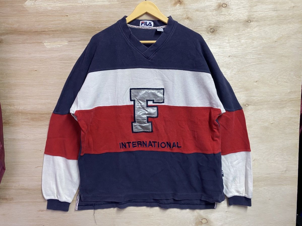Fila Vintage Fila big F logo sweatshirt Size US XL / EU 56 / 4 - 1 Thumbnail
