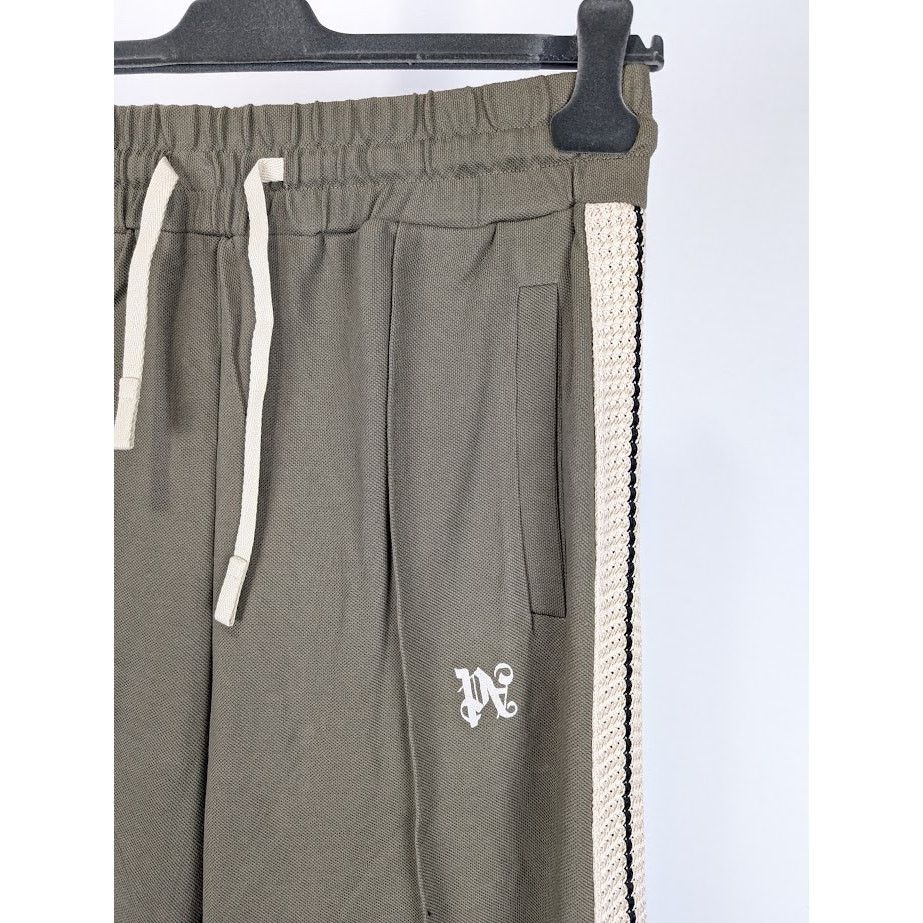 Palm Angels o1rshd1 Monogram Piquet Track Pant in Brown Off White Size US 34 / EU 50 - 7 Thumbnail