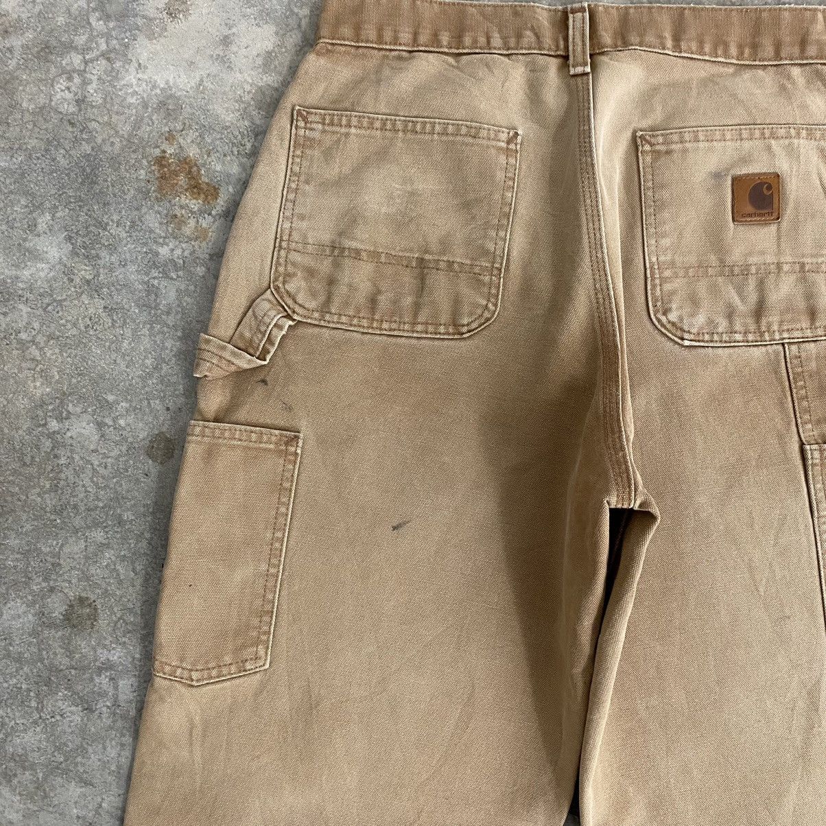 Carhartt Vintage Carhartt Faded Tan Dirty Carpenter Work Pants Size US 29 - 19 Thumbnail