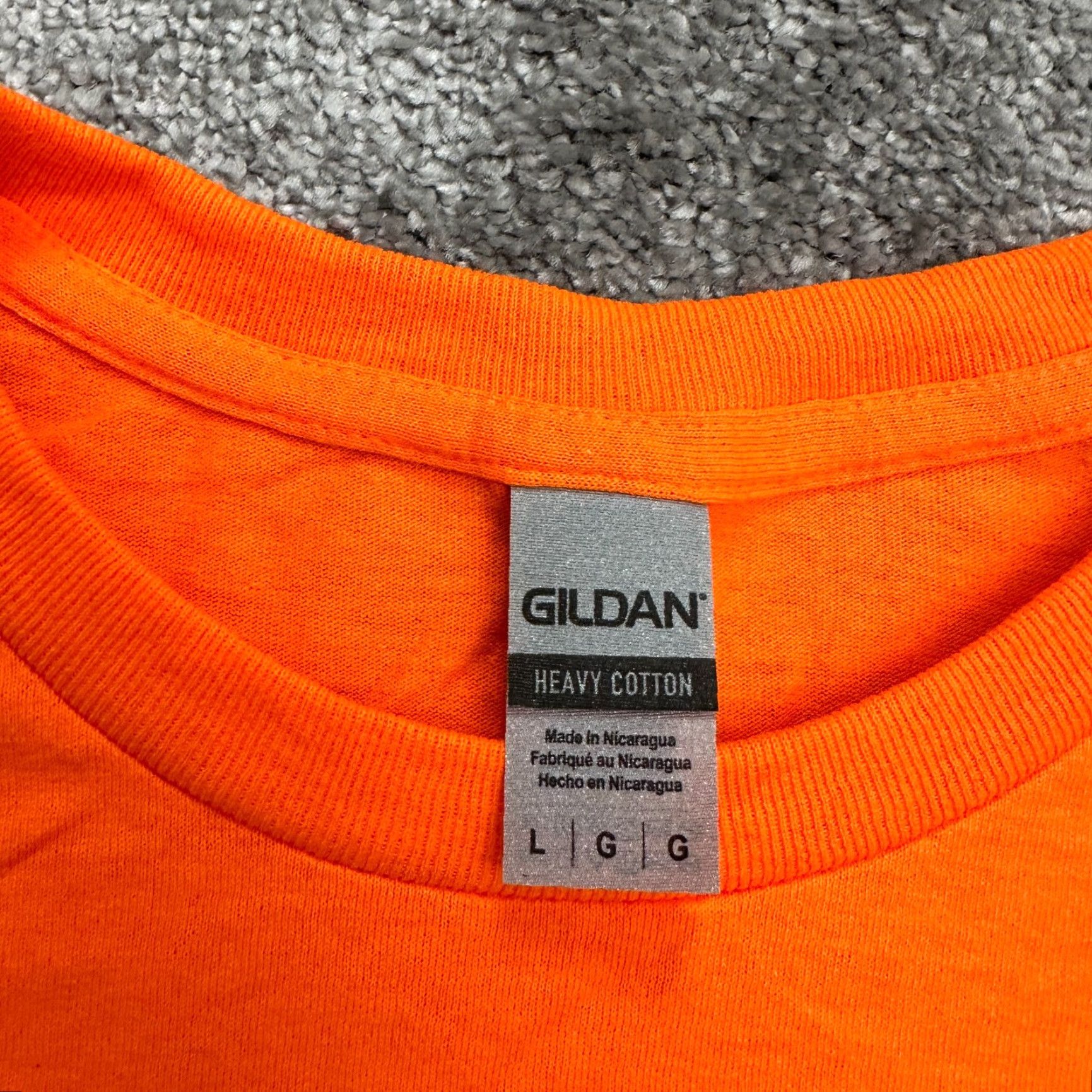 Gildan Gildan Heavy Cotton Shirt Mens Large Orange Crew Neck Short Sleeve Solid NWT New Size US L / EU 52-54 / 3 - 5 Thumbnail