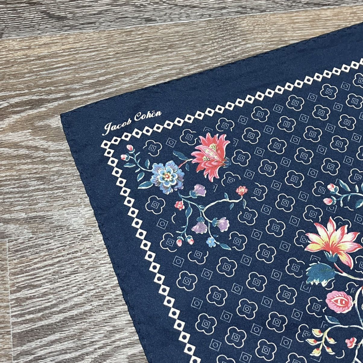 Jacob Cohen 2x JACOB COHEN Paris Silk Cotton Pocket Square Size ONE SIZE - 3 Thumbnail