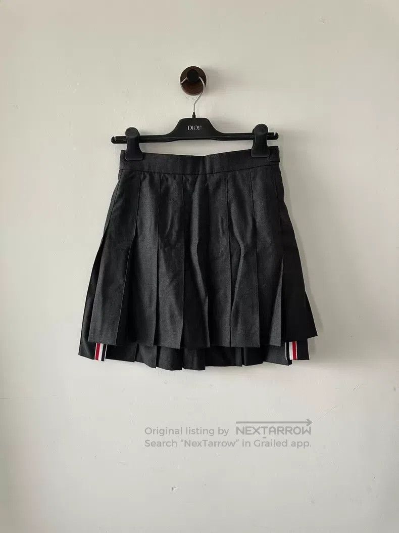 Thom Browne Thom Browne Dark gray wool pleated skirt Size 24" / US 00 / IT 34 - 1 Thumbnail