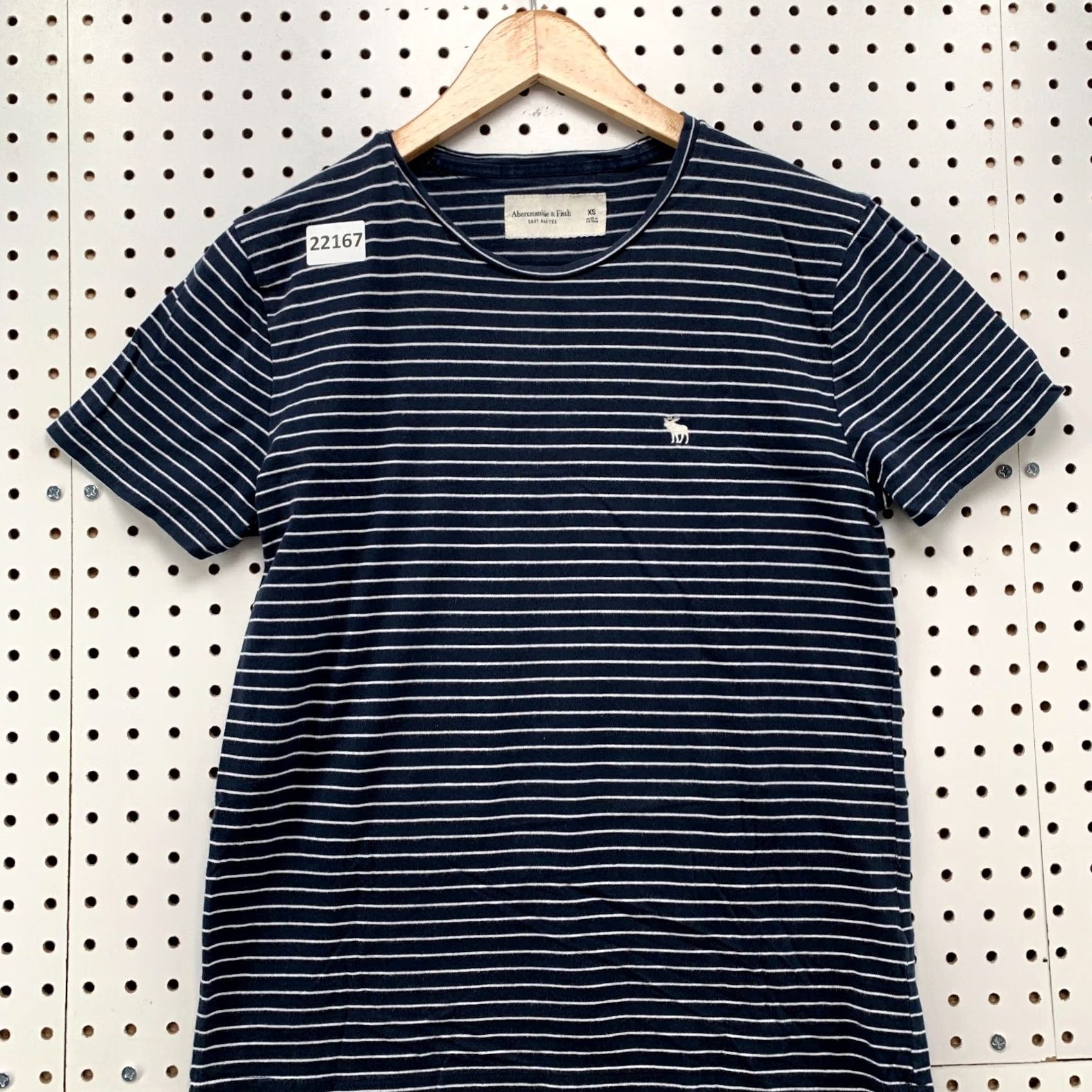 Abercrombie & Fitch Abercrombie & Fitch Soft A&F Tee Shirt Striped Womens XS Blue White Moose T-Shirt Cap Sleeve Crew Neck XS Womens Size XS / US 0-2 / IT 36-38 - 2 Thumbnail