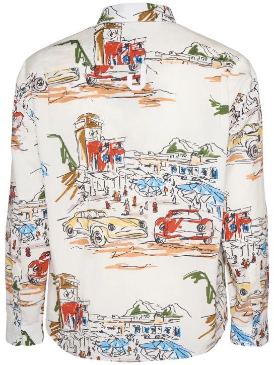 Jacquemus o1lsvrm0425 Simon Printed Cotton Shirt in Print Capri Car Size US XS / EU 42 / 0 - 2 Thumbnail